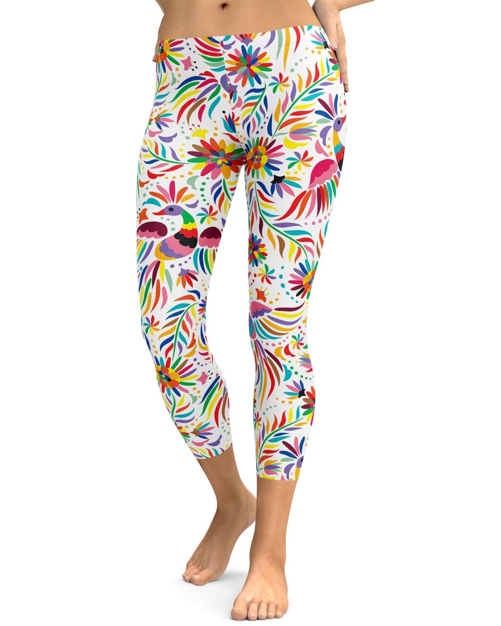 Mexican Colorful Light Pattern Capris | GearBunch