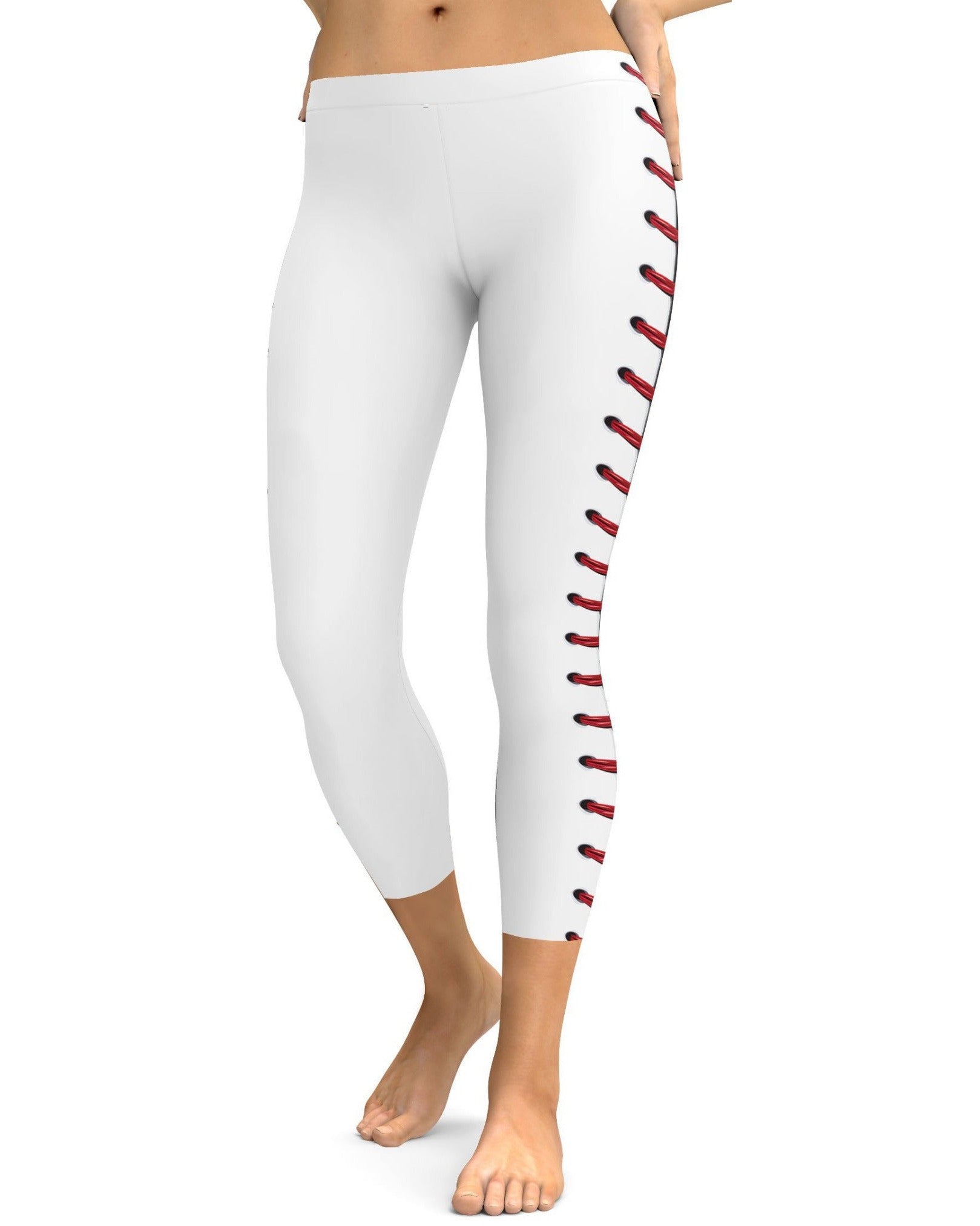 Baseball Stitches Capris - GearBunch Leggings