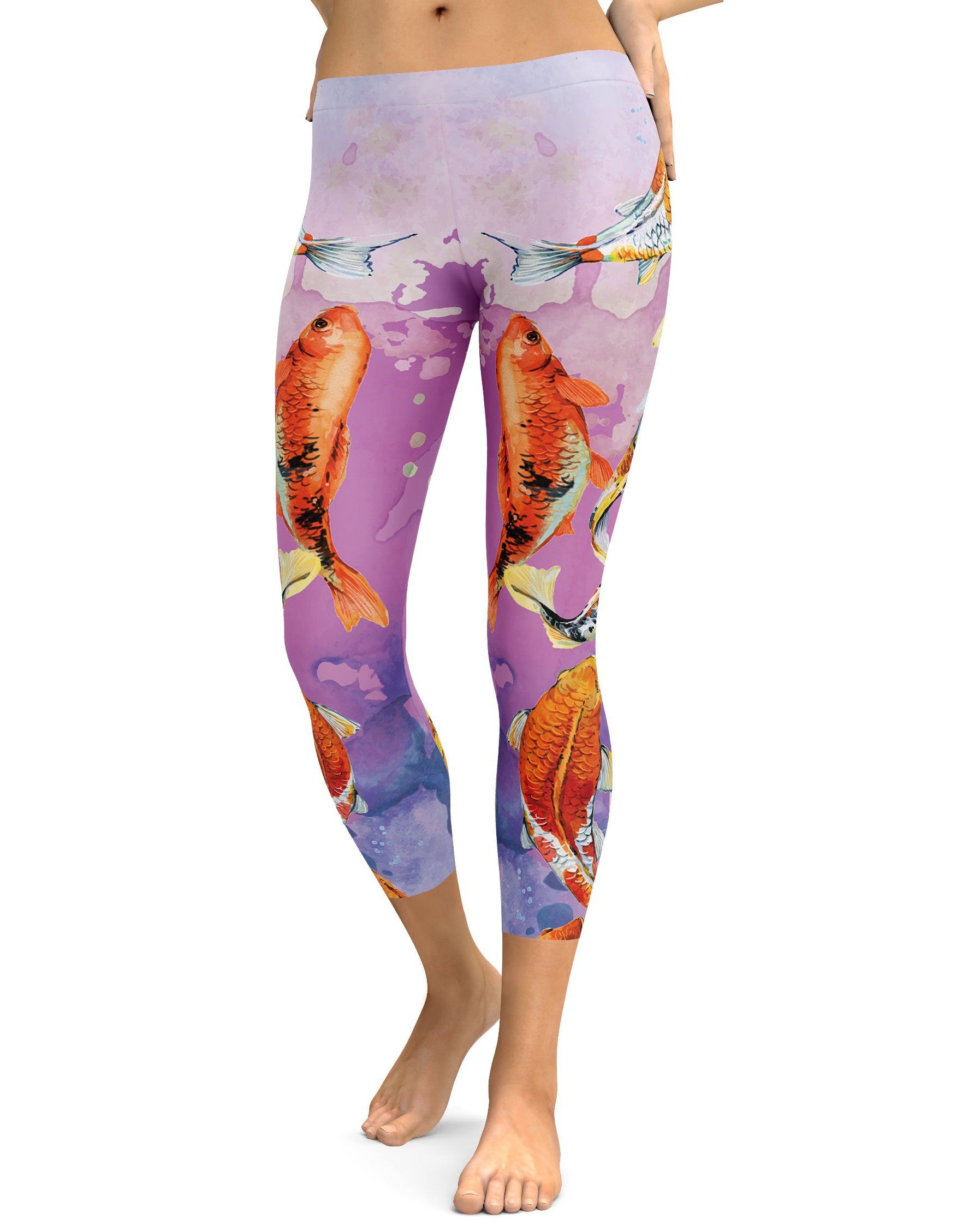 Watercolor Koi Fish Capris