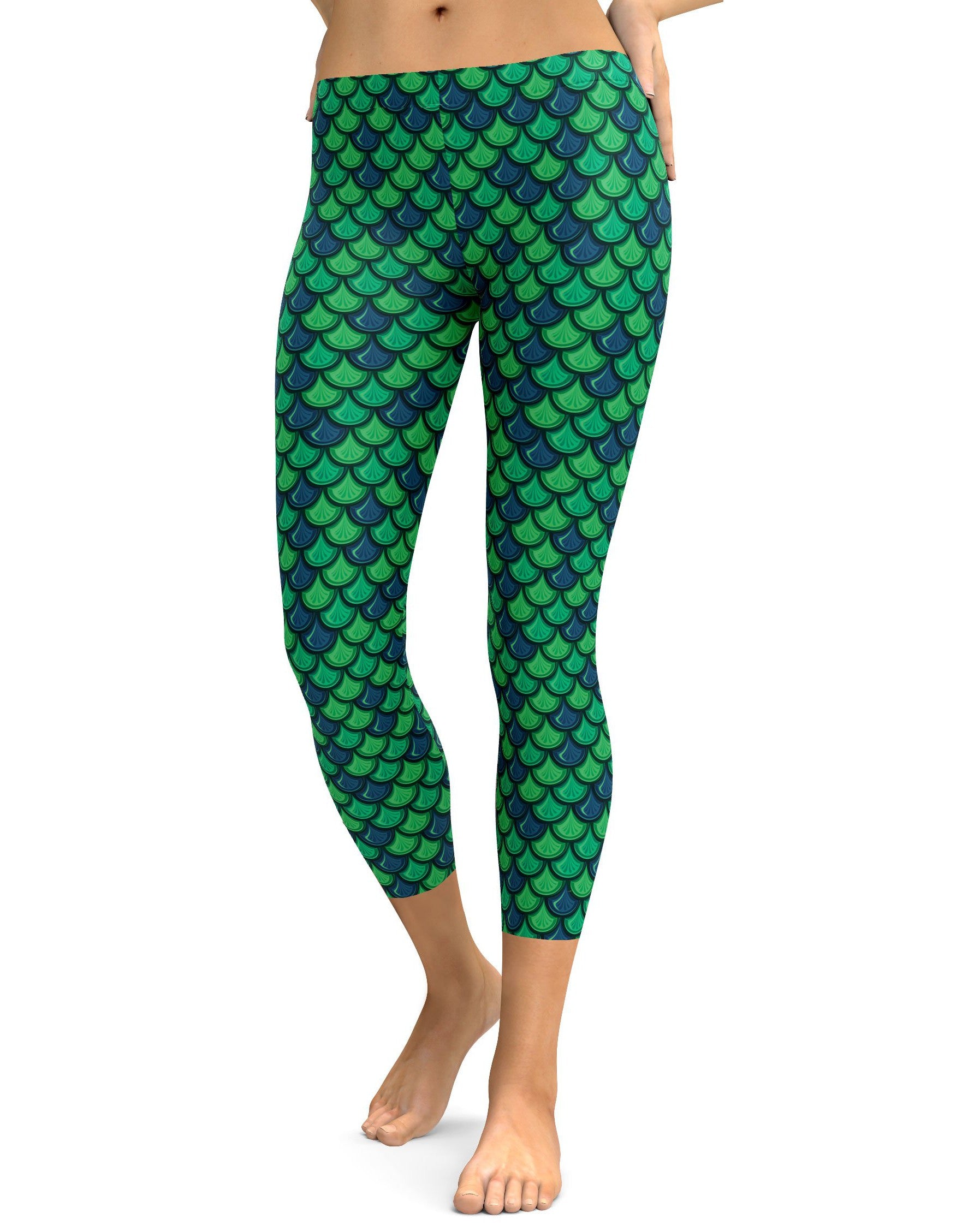 Green Mermaid Capris