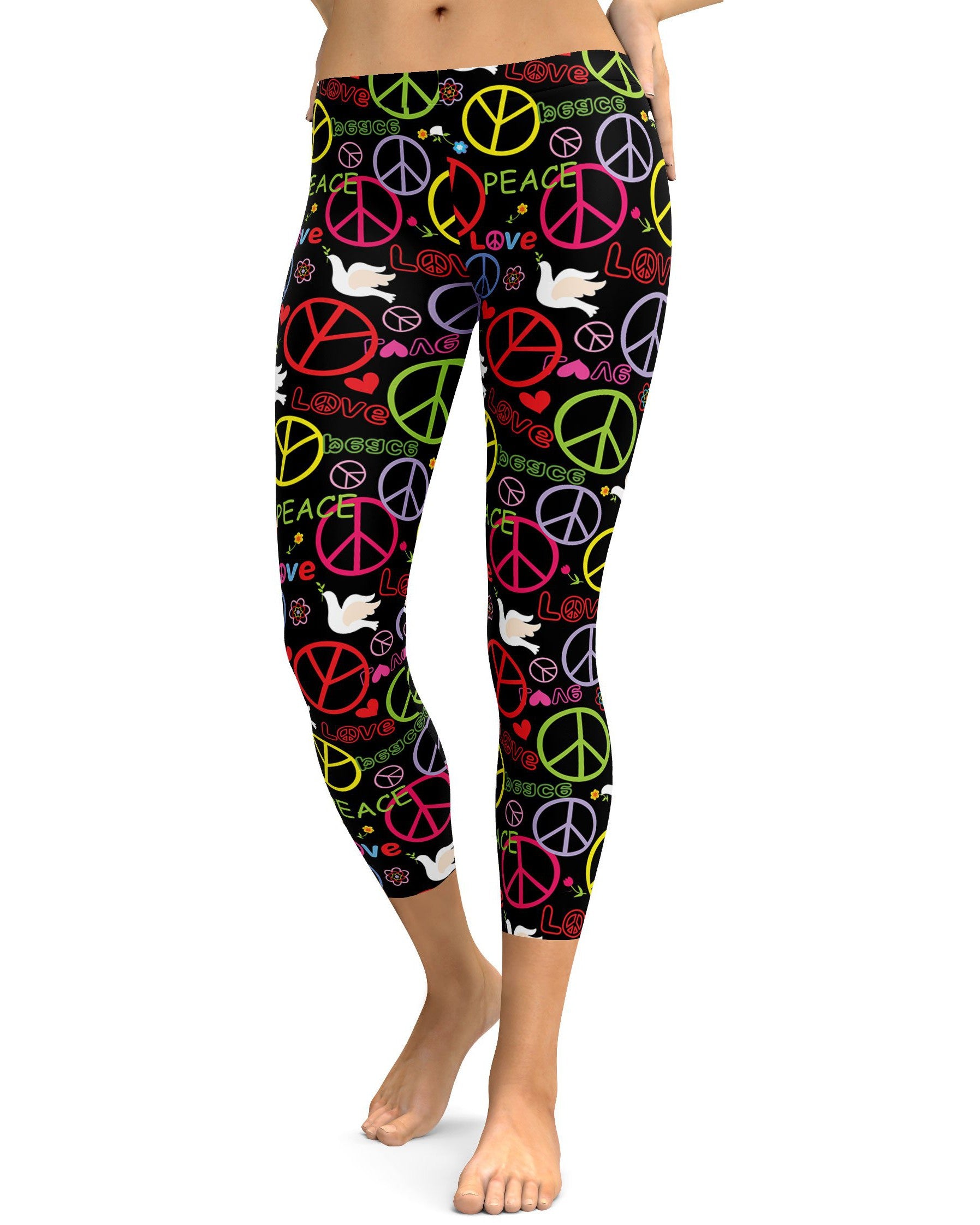 Peace Symbol Capris