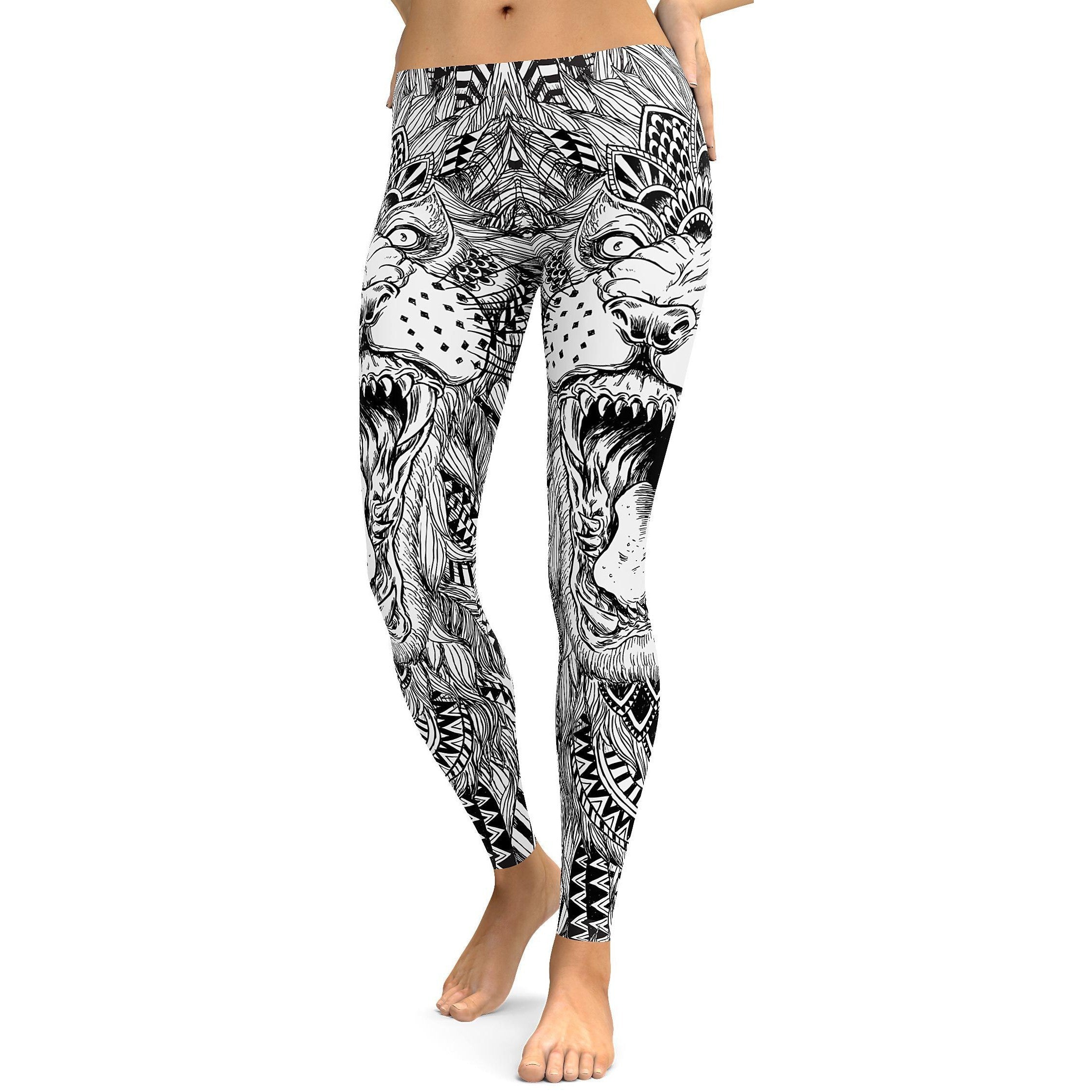 Zentangle Lion Leggings