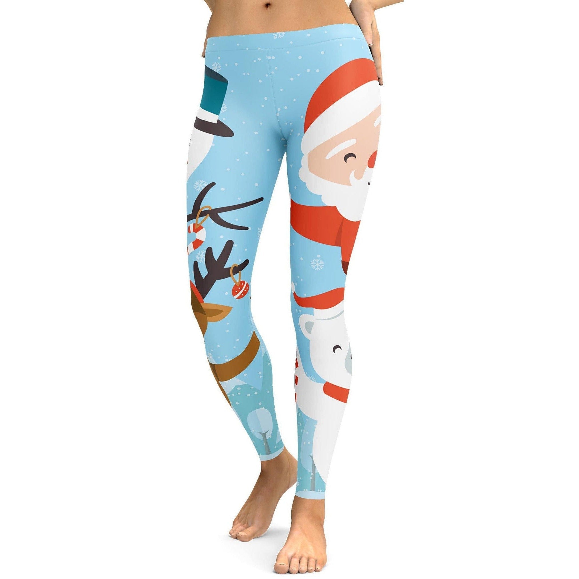 Santa and Friends Leggings - GearBunch Leggings