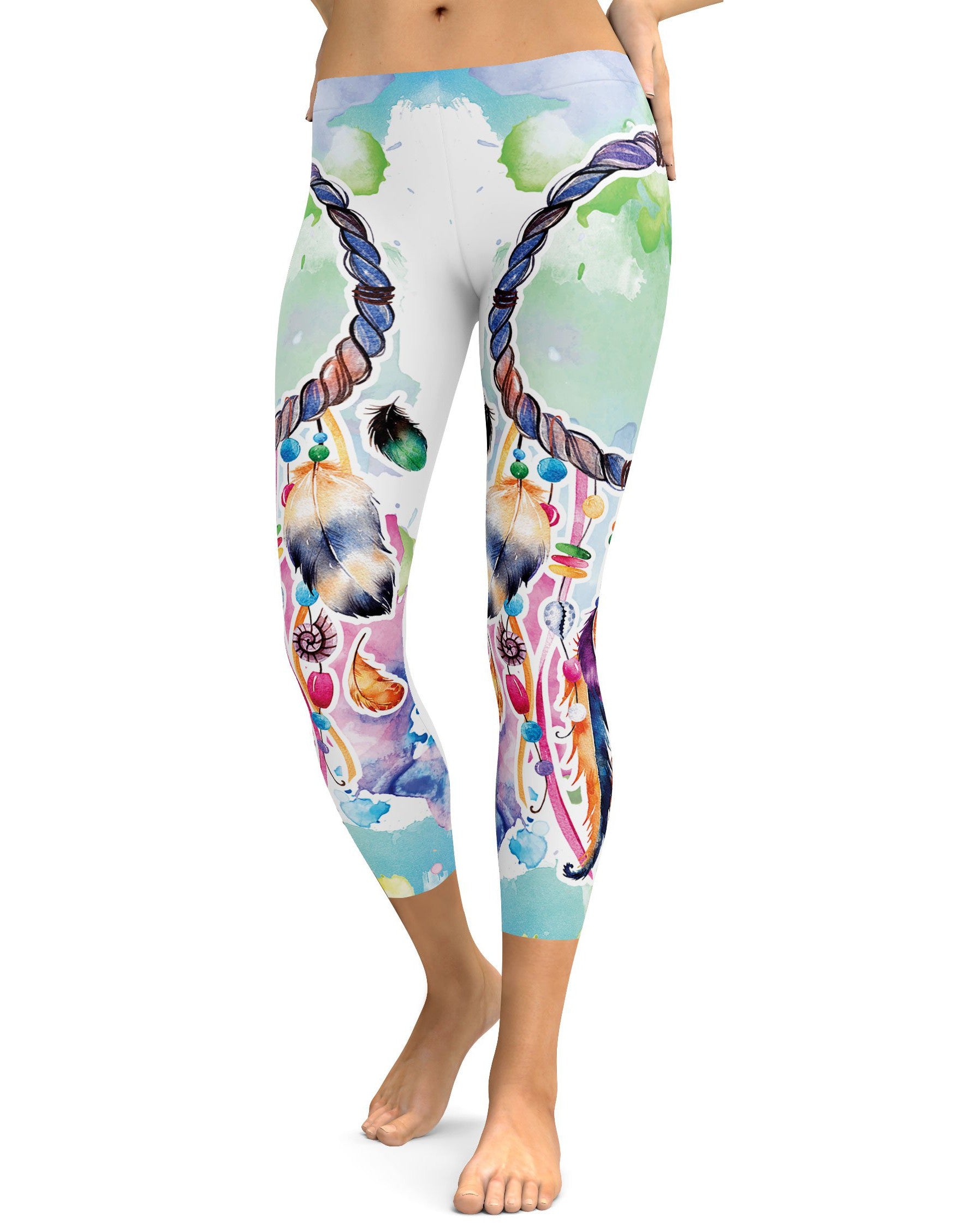 Watercolor Dreamcatcher Capris