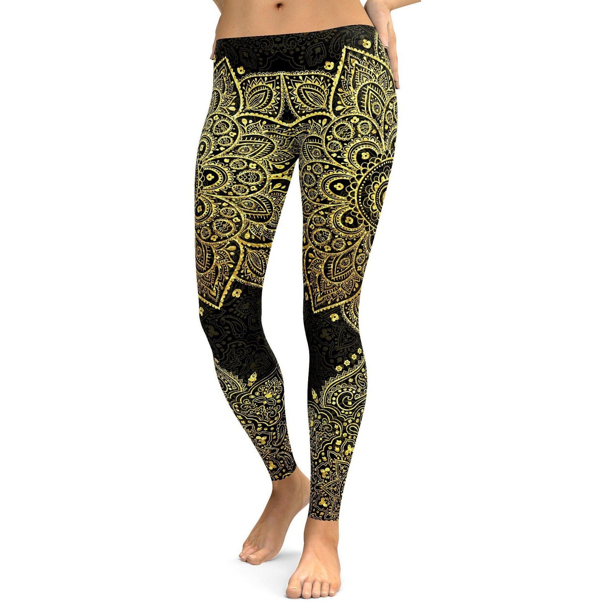 Faux Golden Mandala leggings - GearBunch Leggings