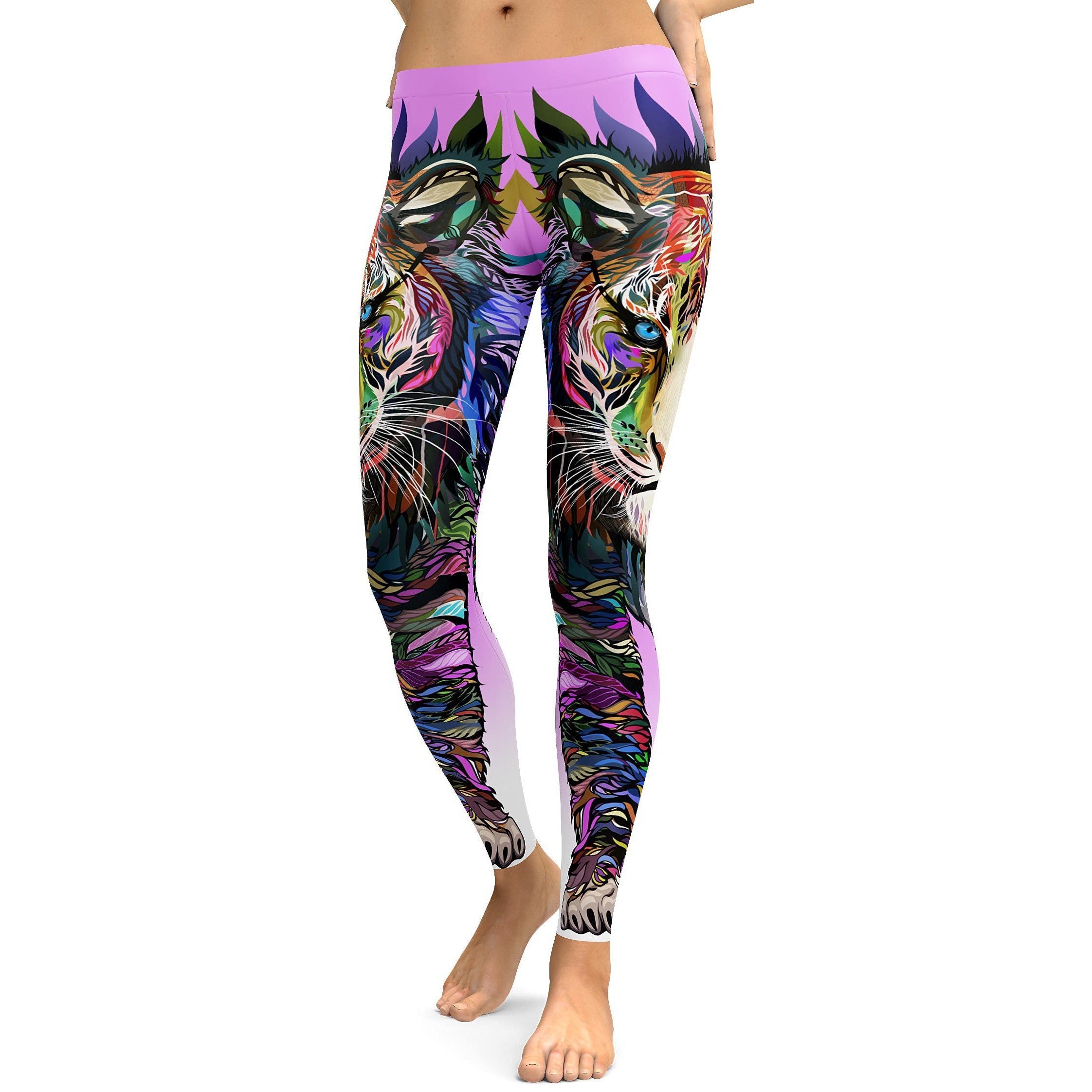 Colorful Full Lion Leggings - GearBunch Leggings / Yoga Pants