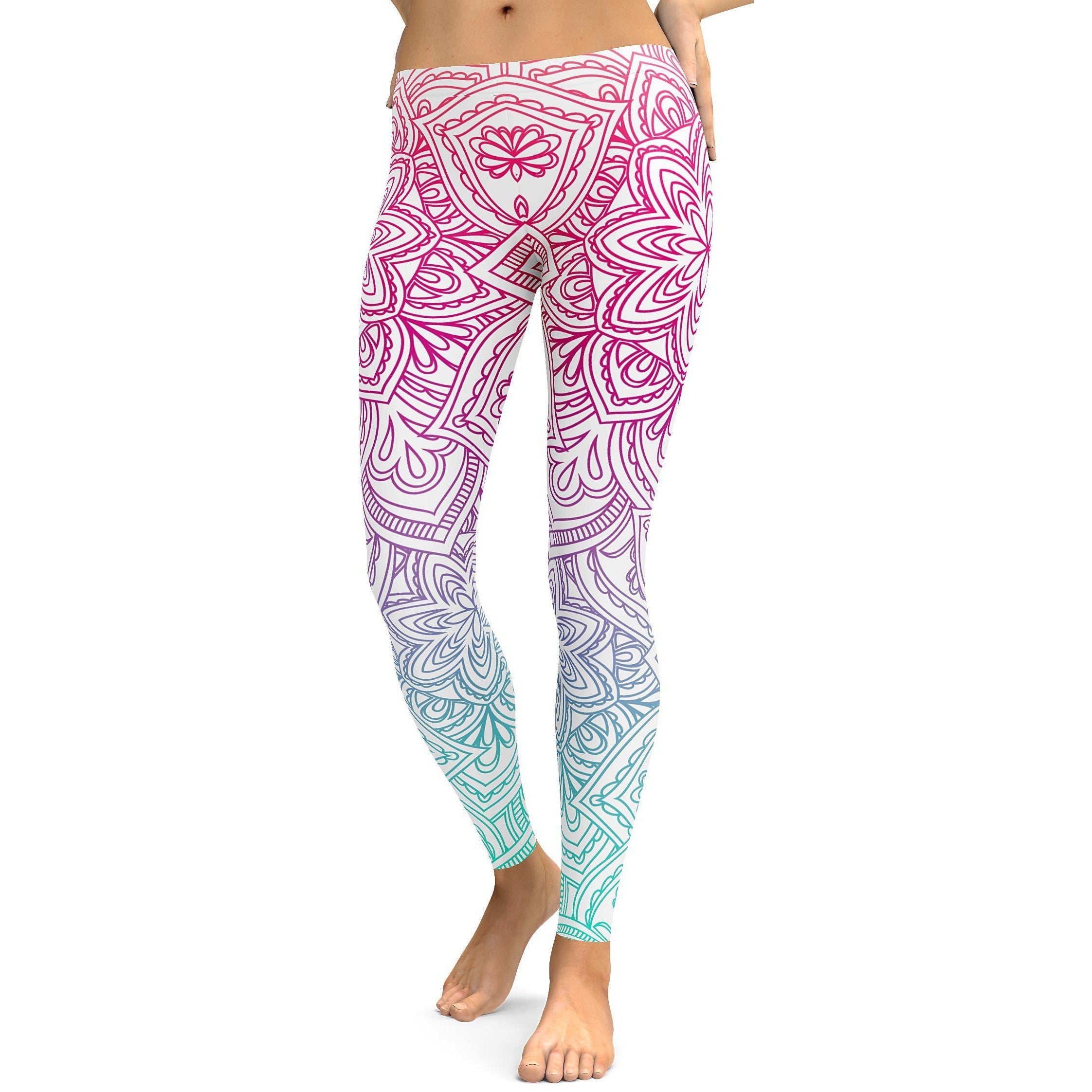 Bright Mandala Leggings - GearBunch Leggings / Yoga Pants