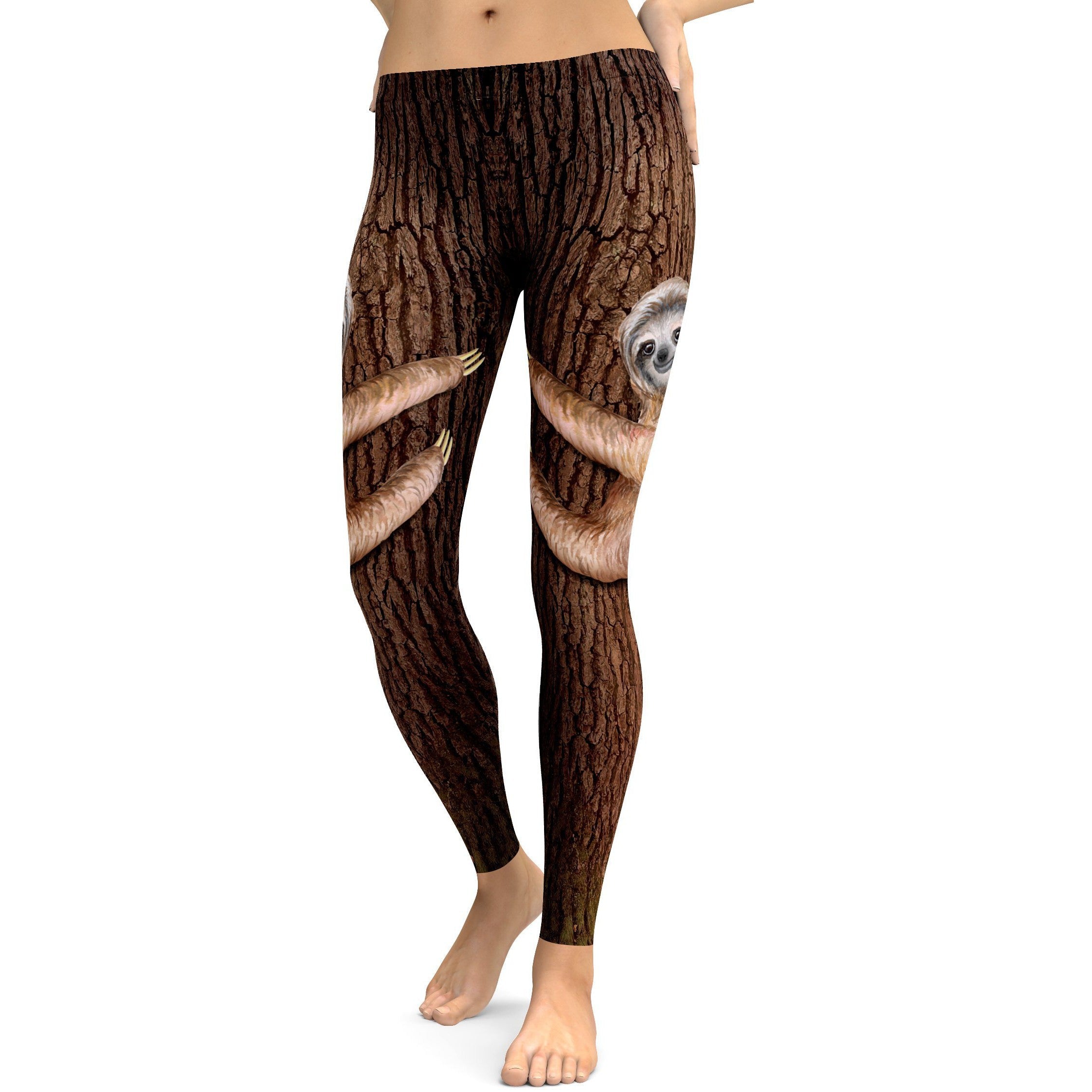 Sloth wrapped around your Legs Leggings | GearBunch