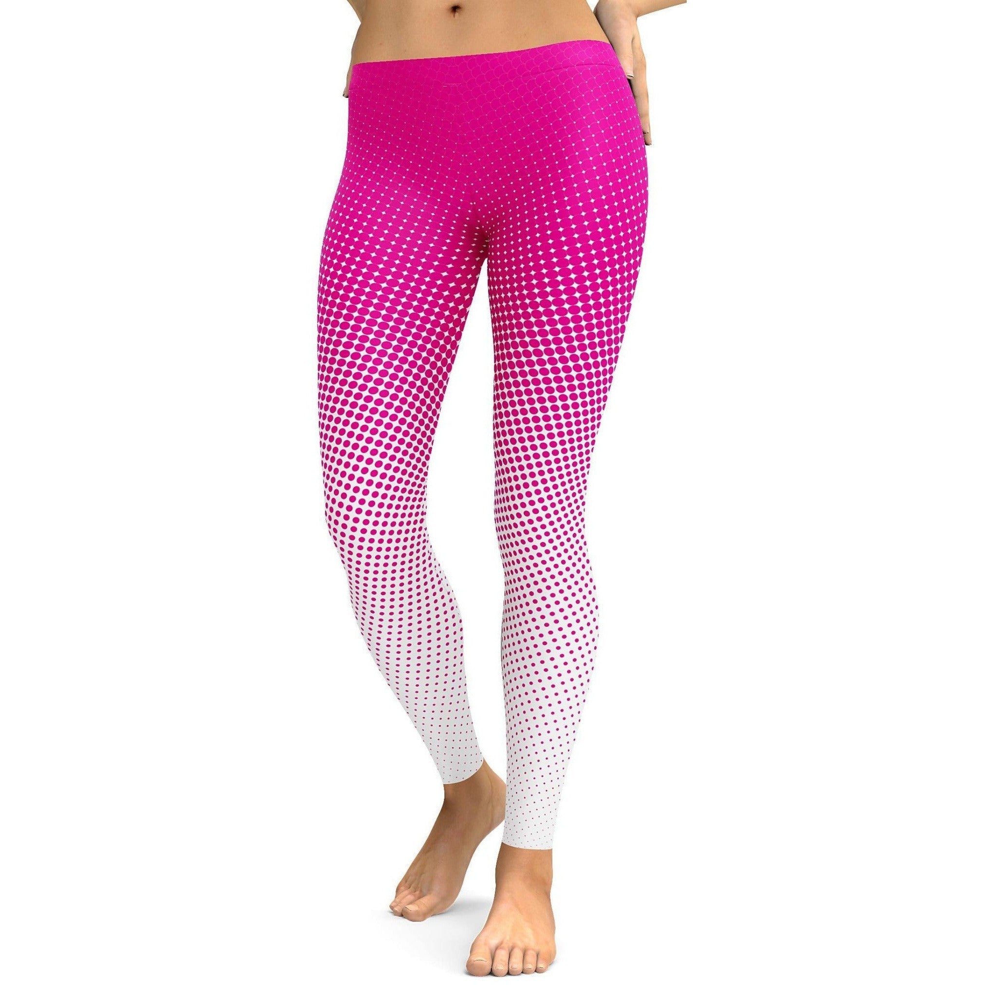 Pink Halftone Leggings - Gearbunch Leggings