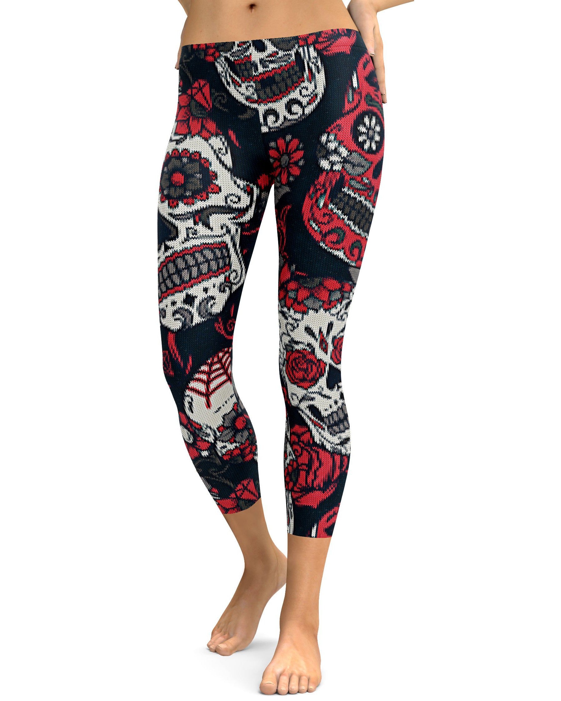 Ugly Christmas - Pink Sugar Skull Capris