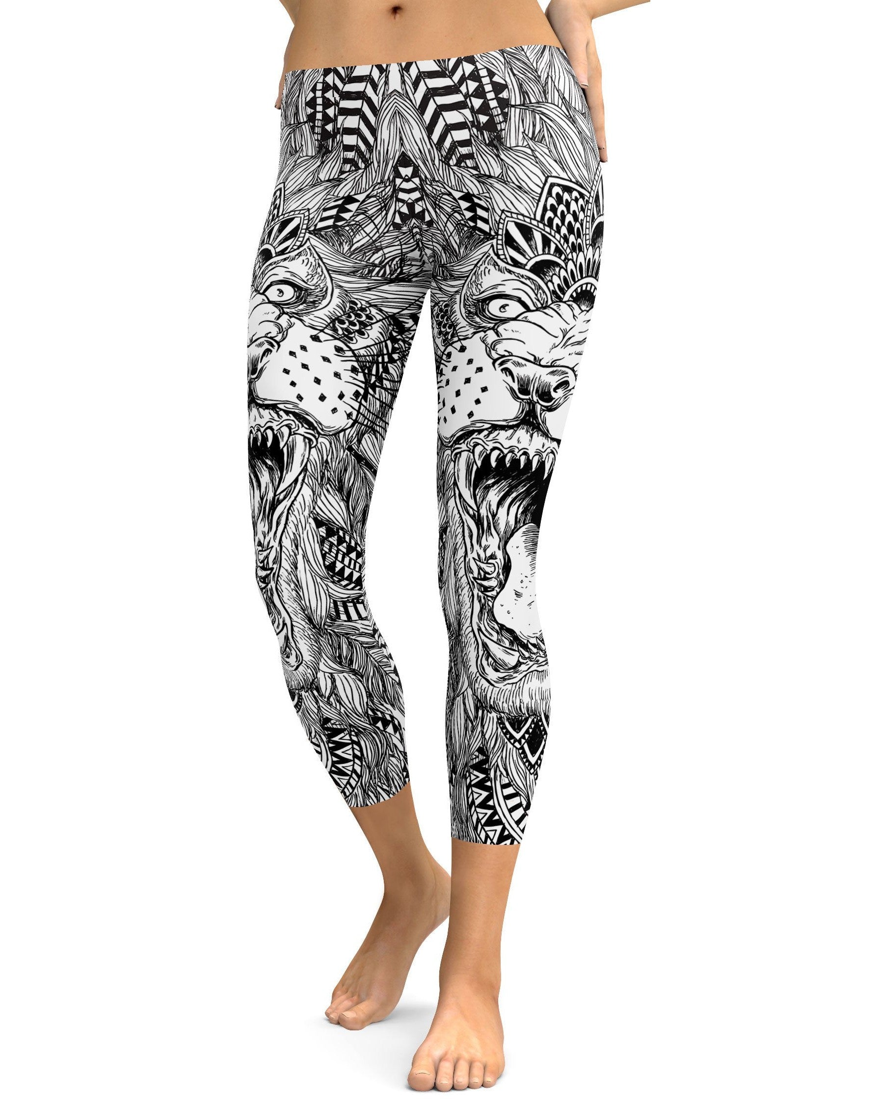 Zentangle Lion Capris