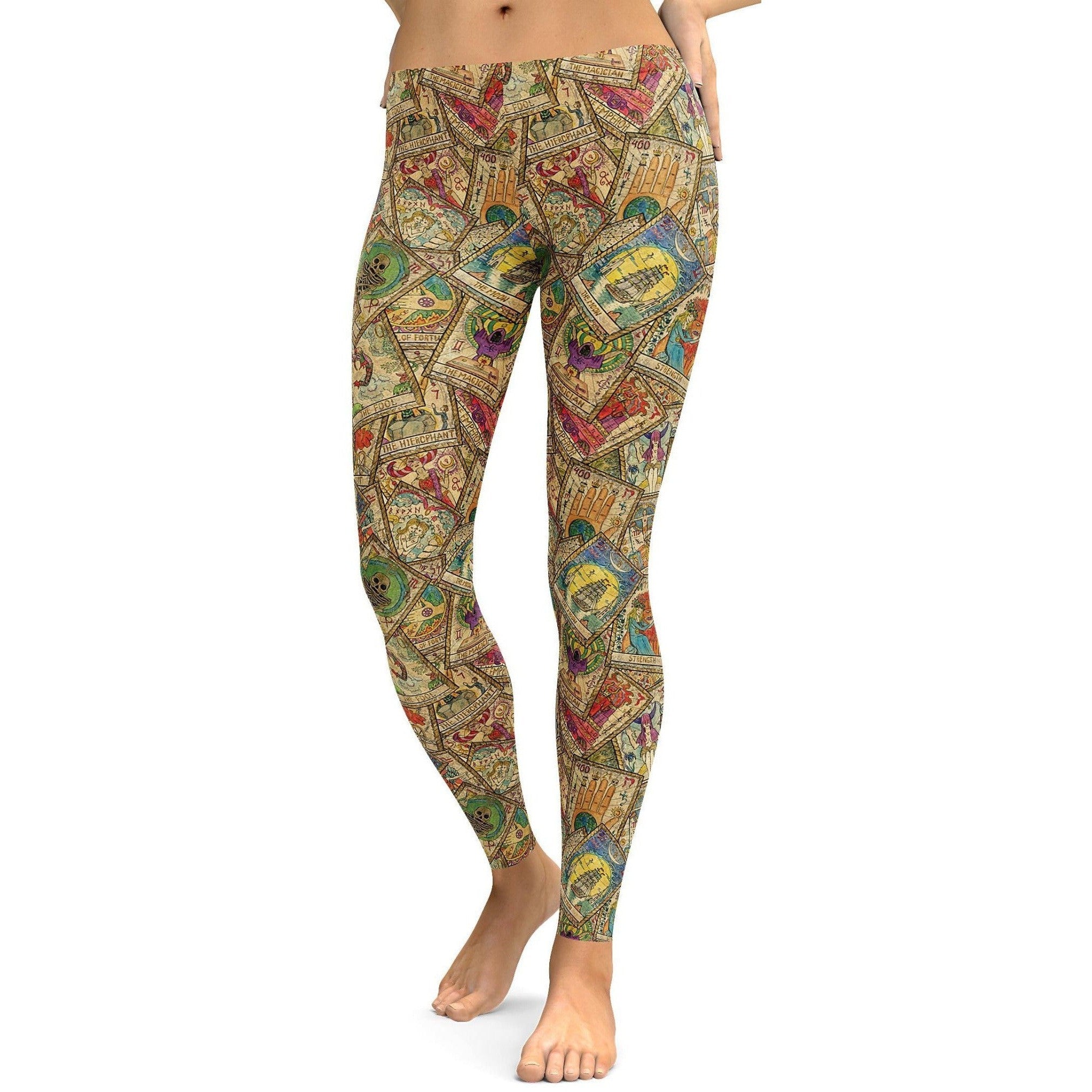 Tarot Cards Pattern Leggings - GearBunch Leggings