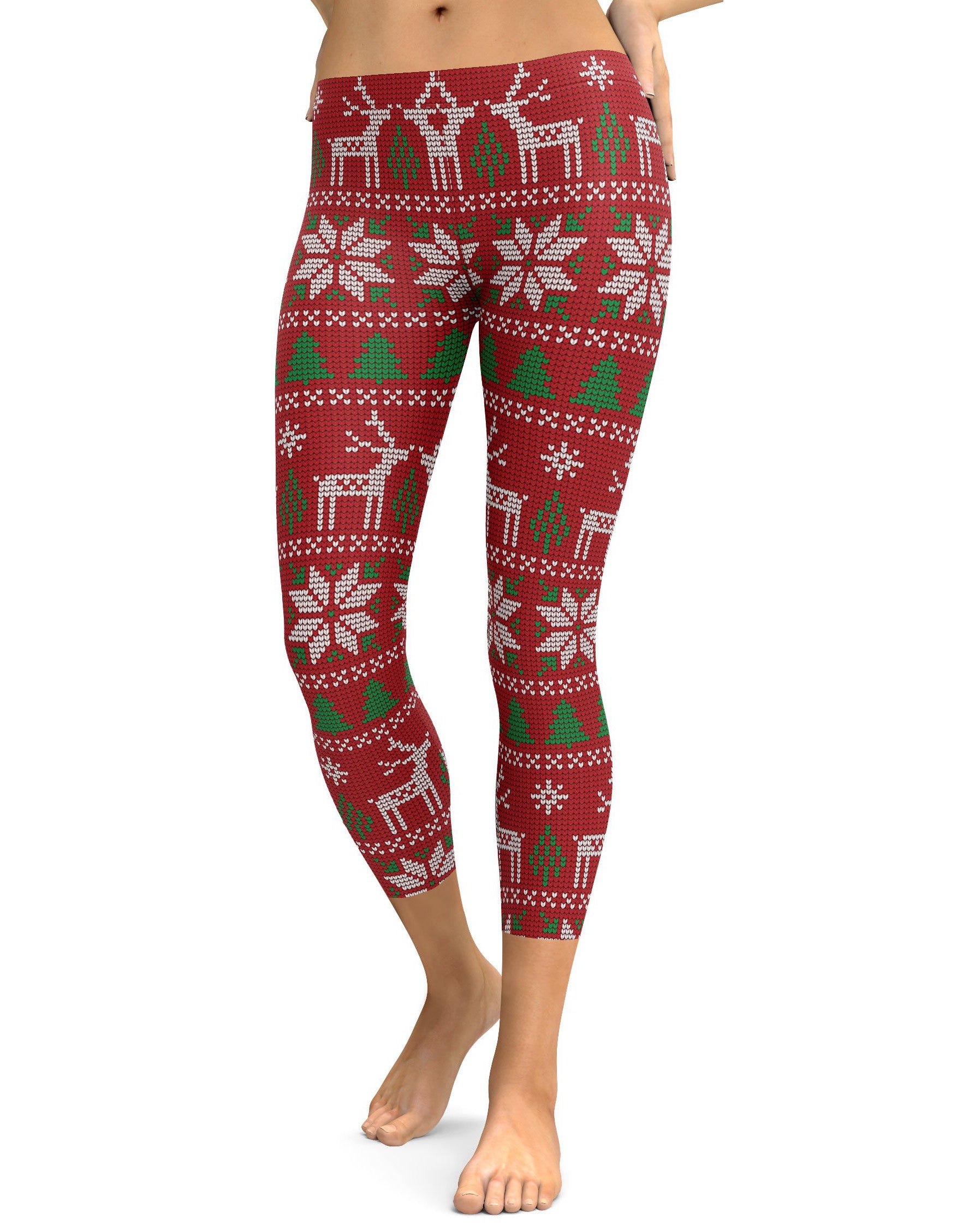 Red Ugly Christmas Capris