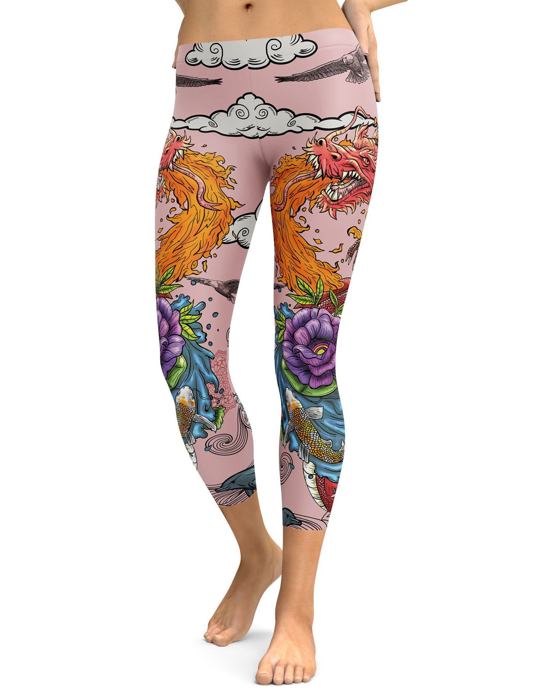 Tattooed Dragon Capris