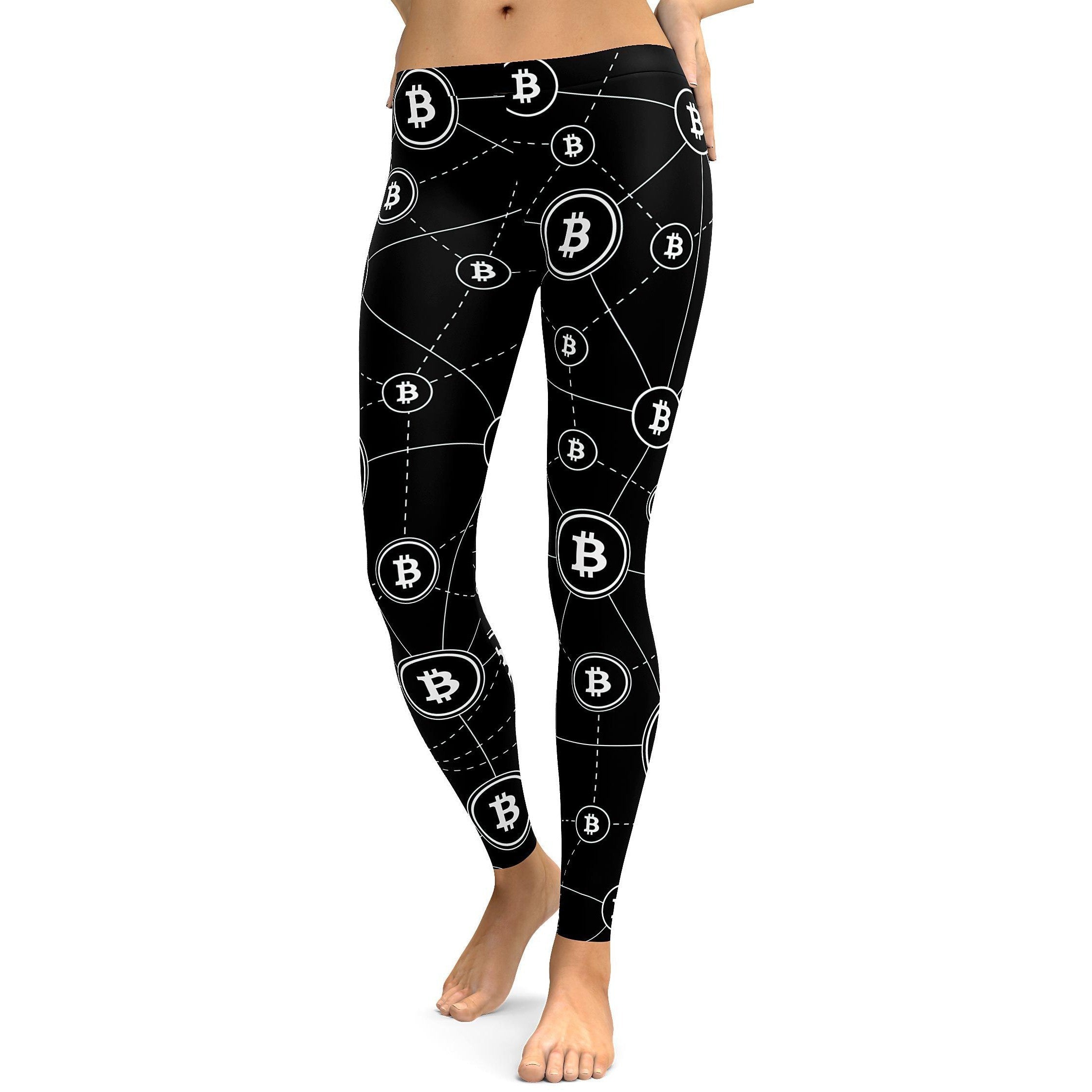 Womens Workout Yoga Bitcoin Leggings