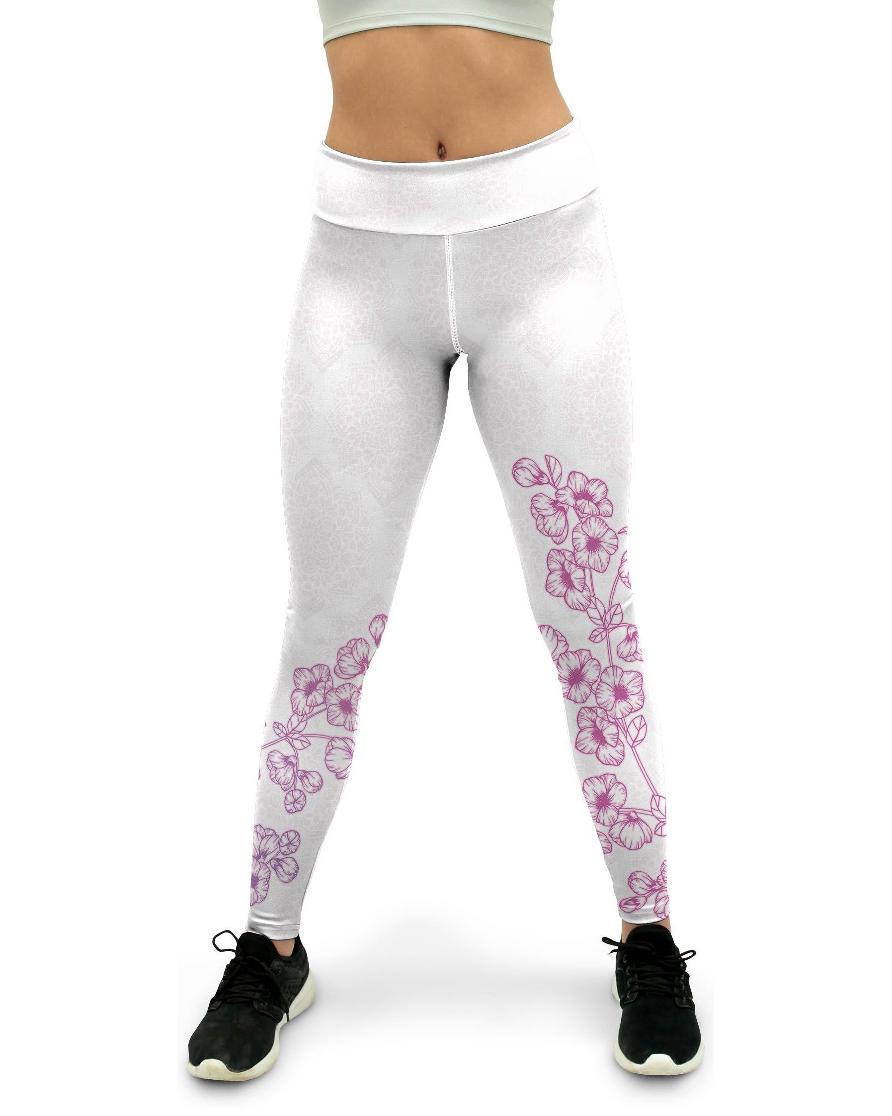 Pink Sakura Yoga Pants Gearbunch