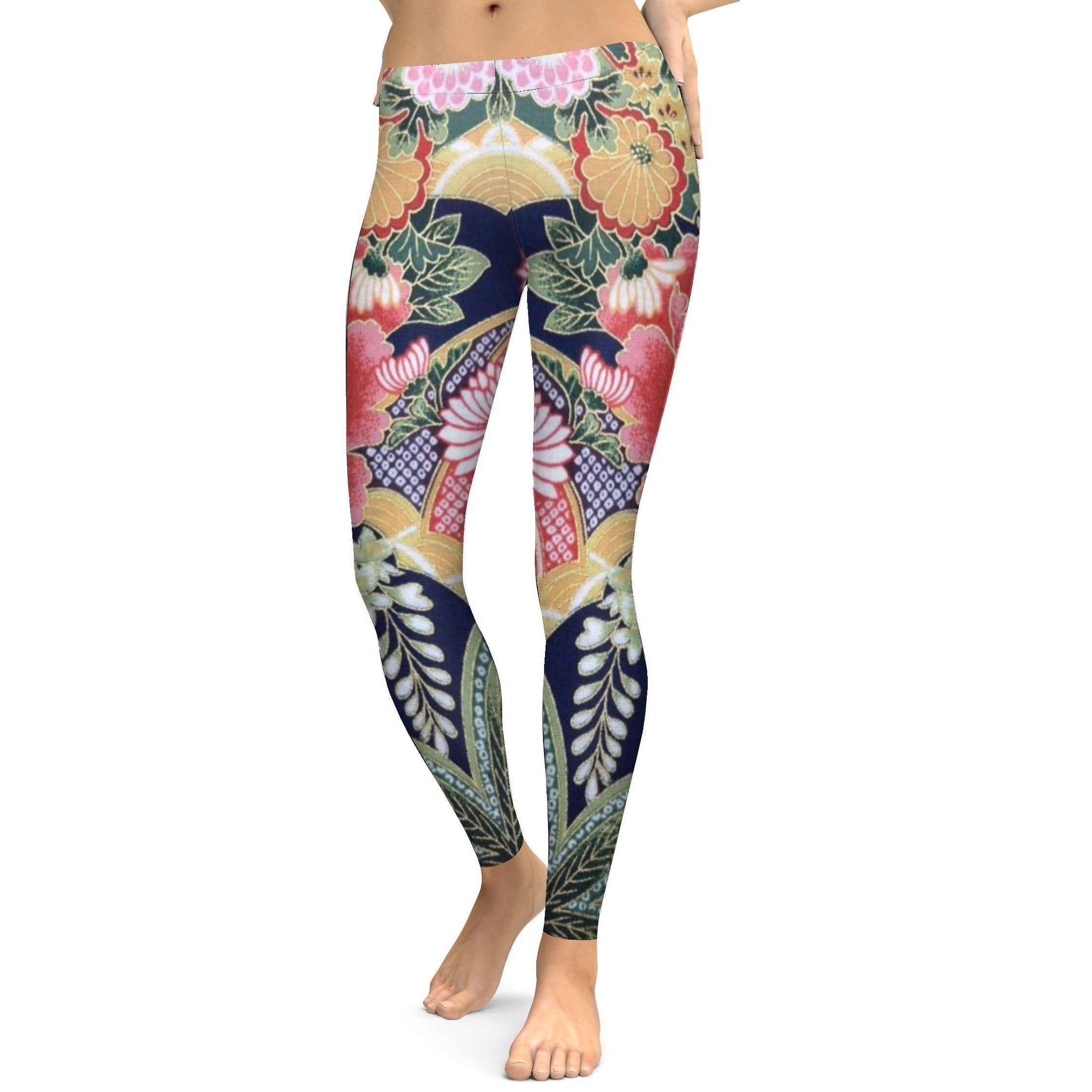 Oriental Floral Leggings | GearBunch