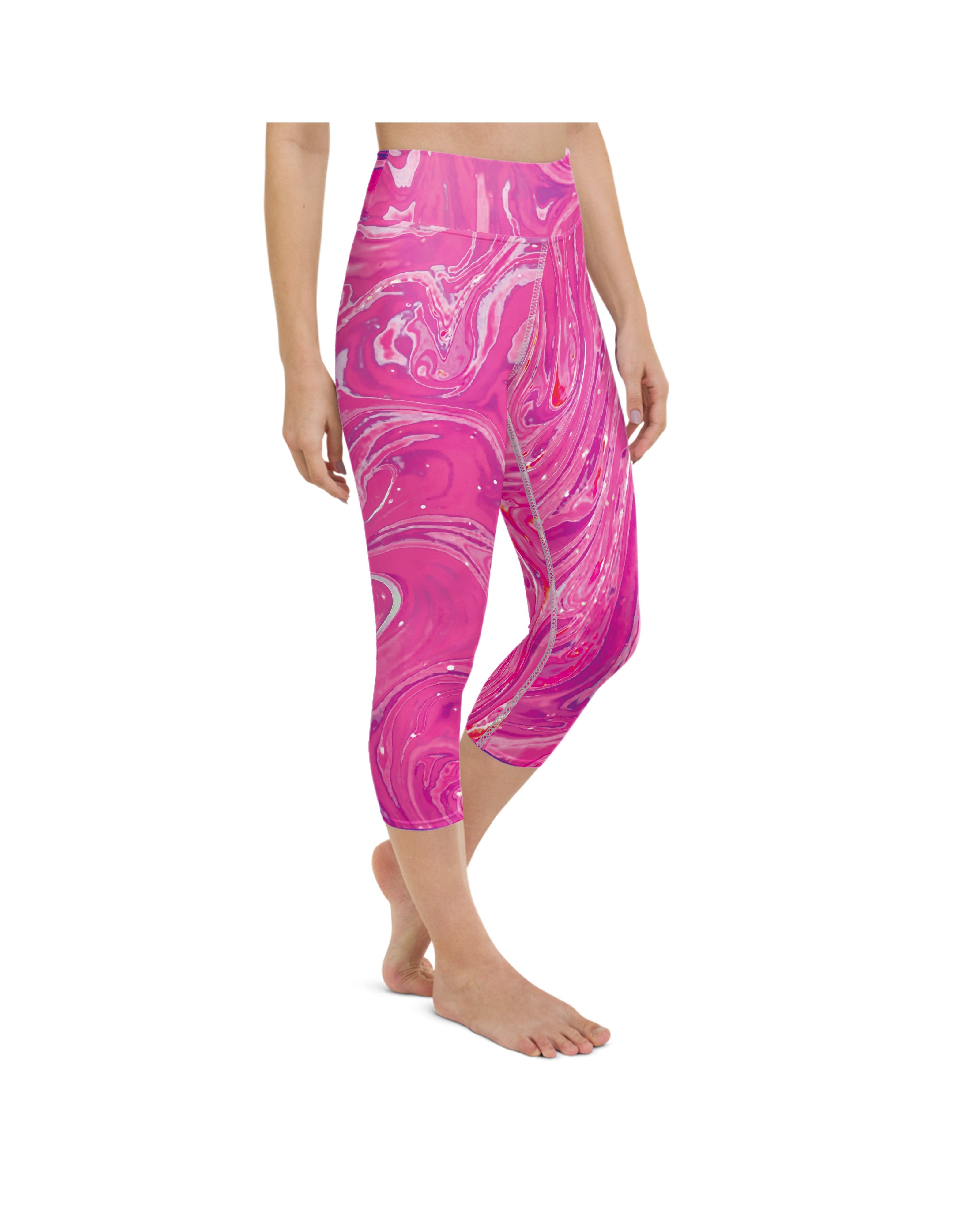 Pink Swirl Yoga Capris Gearbunch