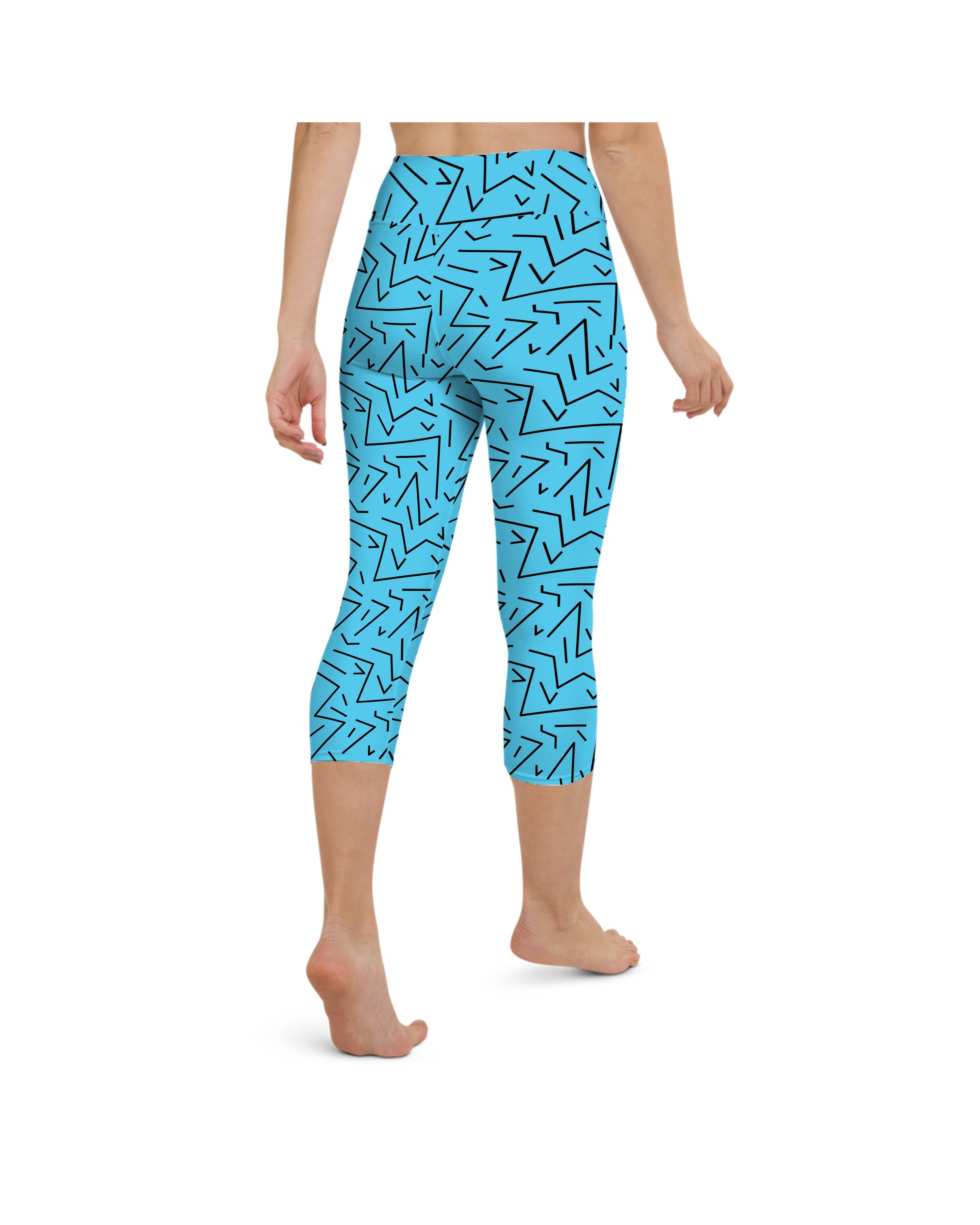 Aqua Black Line Yoga Capris Gearbunch