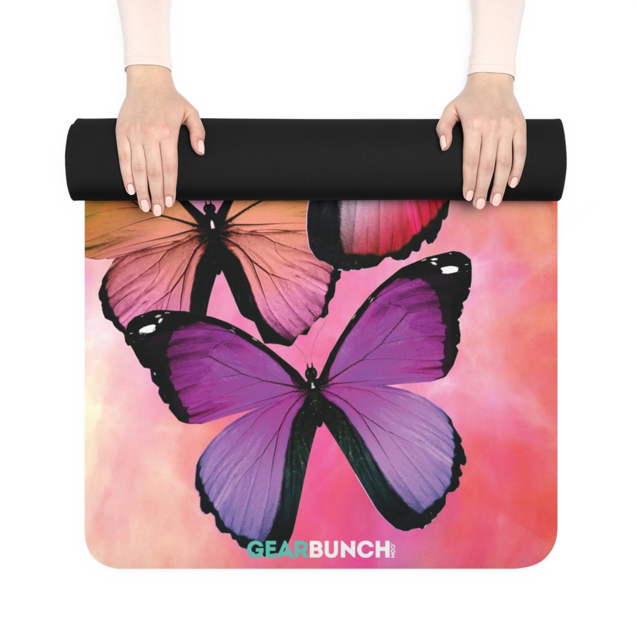 GearBunch Colorful Butterflies Yoga Mat