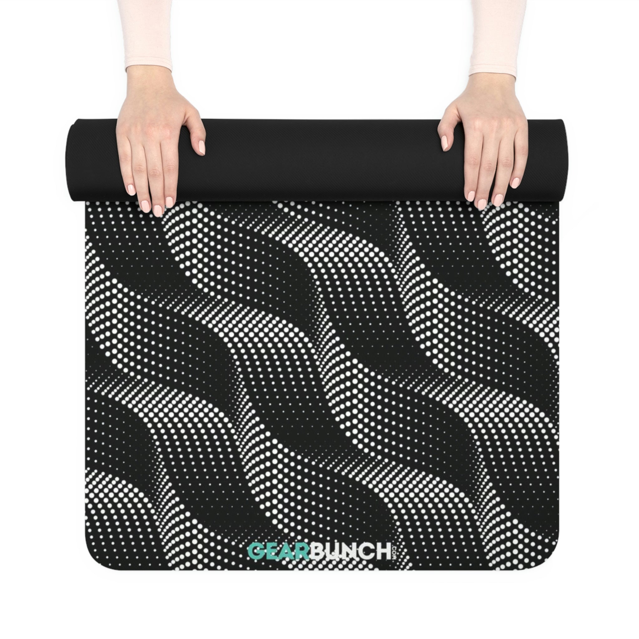 GearBunch Black & White Wave Yoga Mat