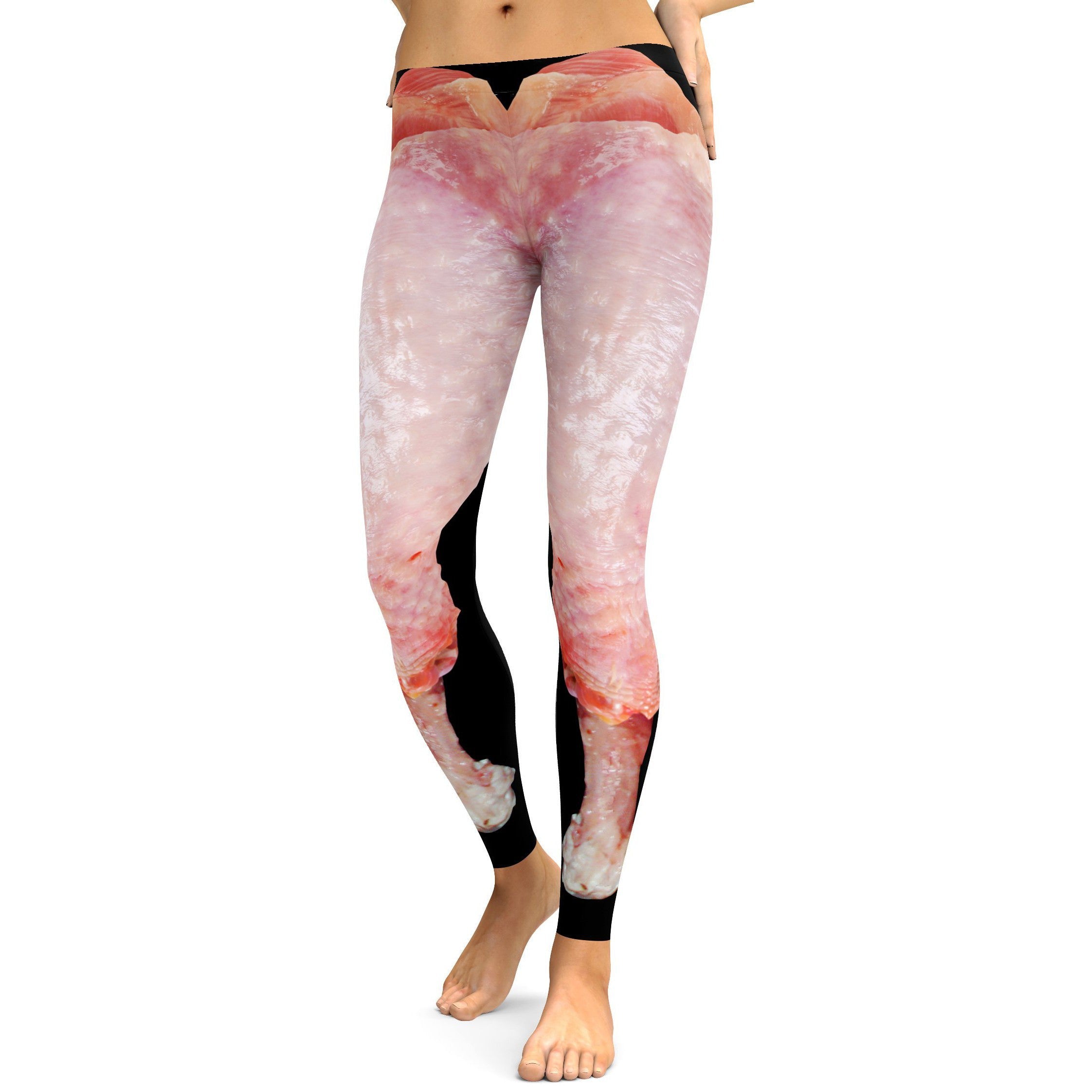 Women's turkey legs printed leggings front view