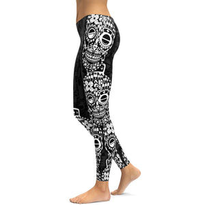 Nurse Skull Leggings - GearBunch Leggings / Yoga Pants