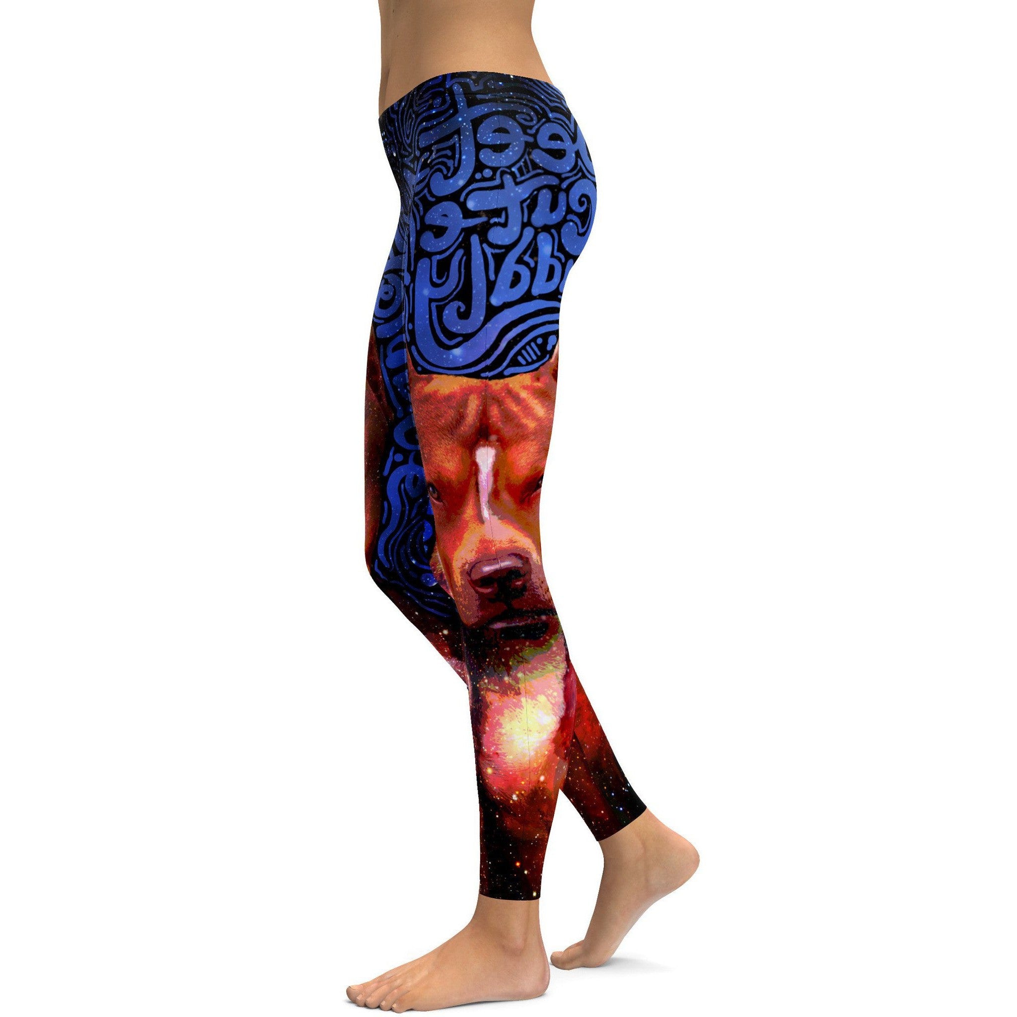 Blue Pit Bull Leggings - GearBunch Leggings / Yoga Pants