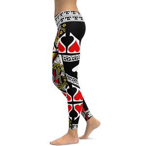 Queen of Hearts Leggings - GearBunch Leggings / Yoga Pants