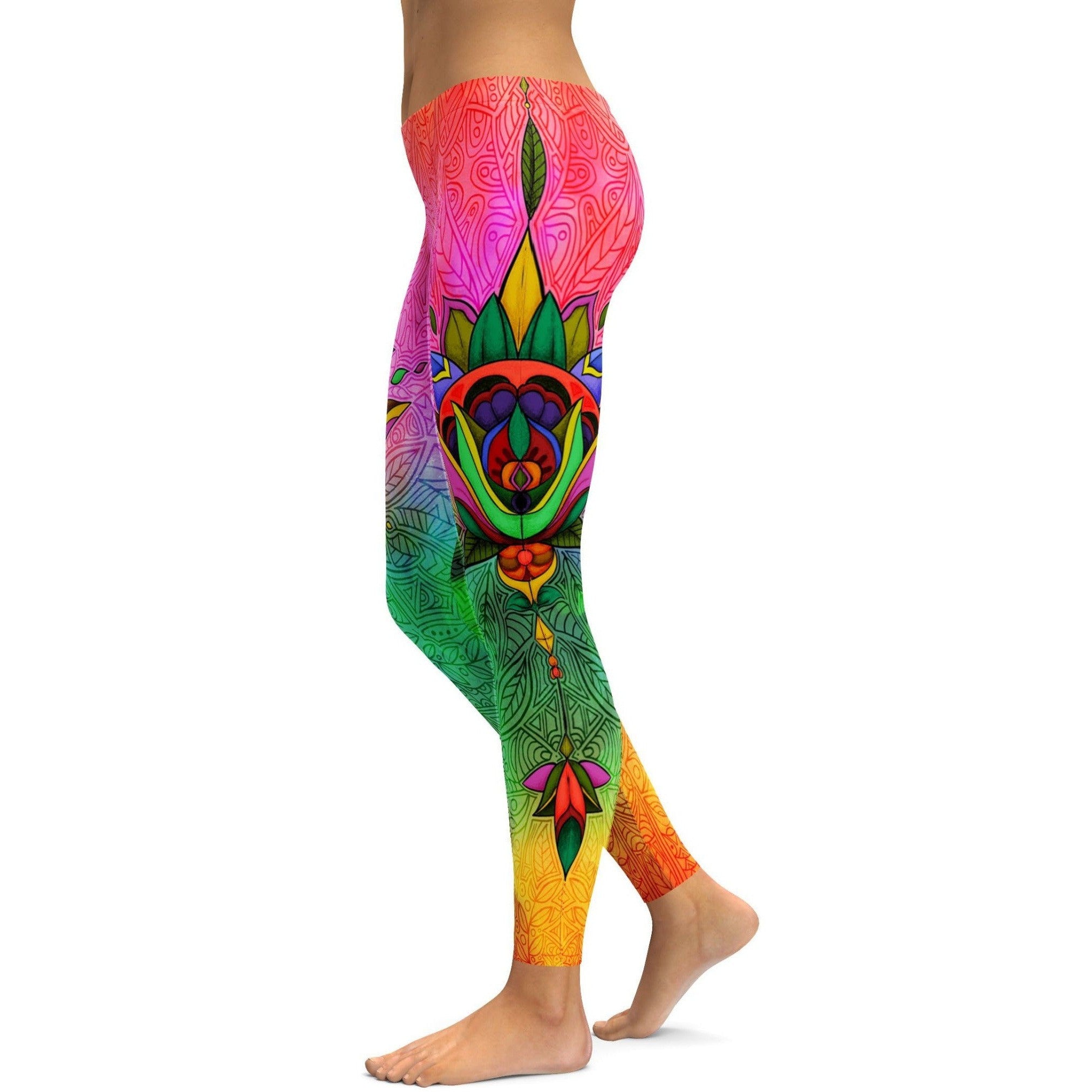 Colorful Ornamental Leggings - GearBunch