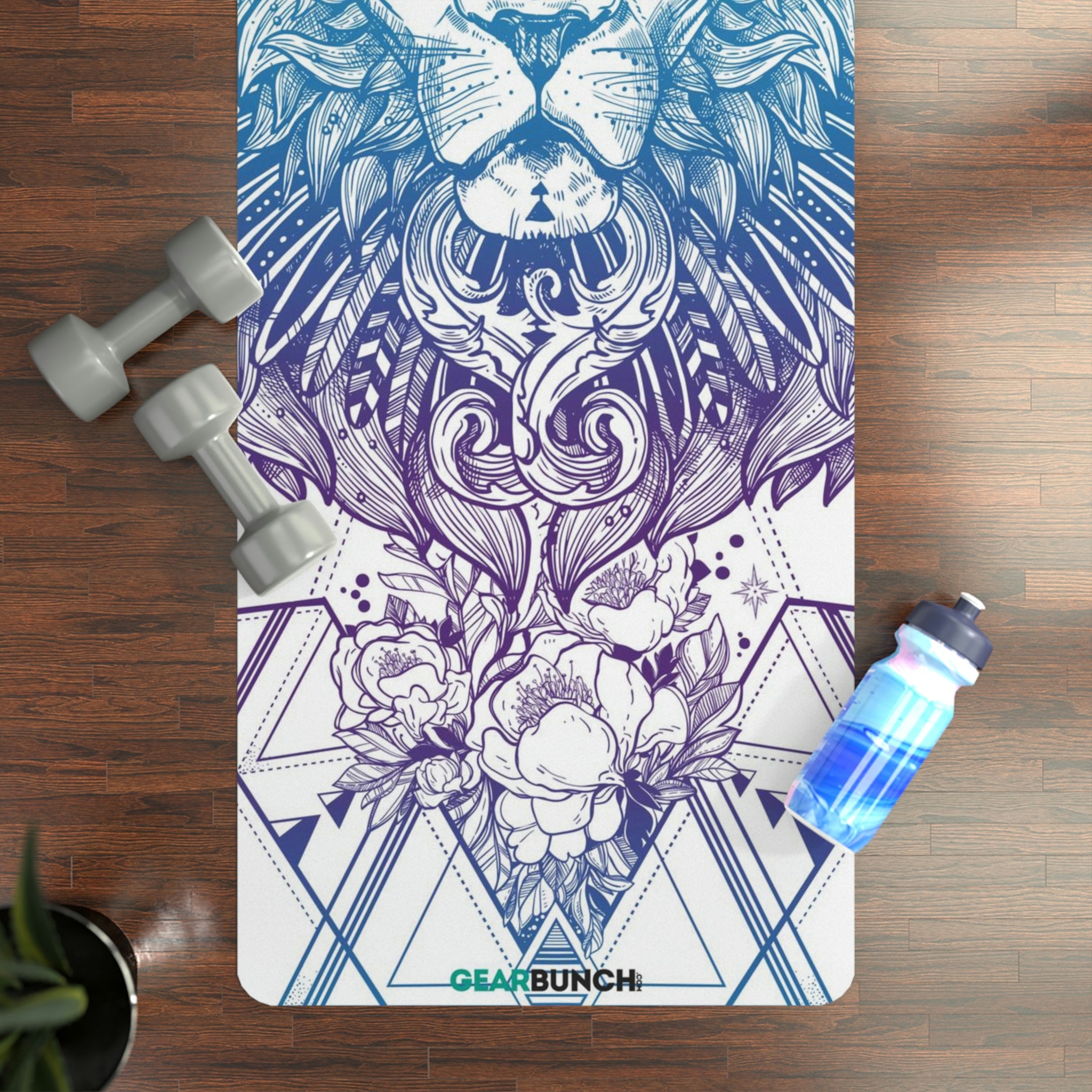 GearBunch Bright White Lion Yoga Mat