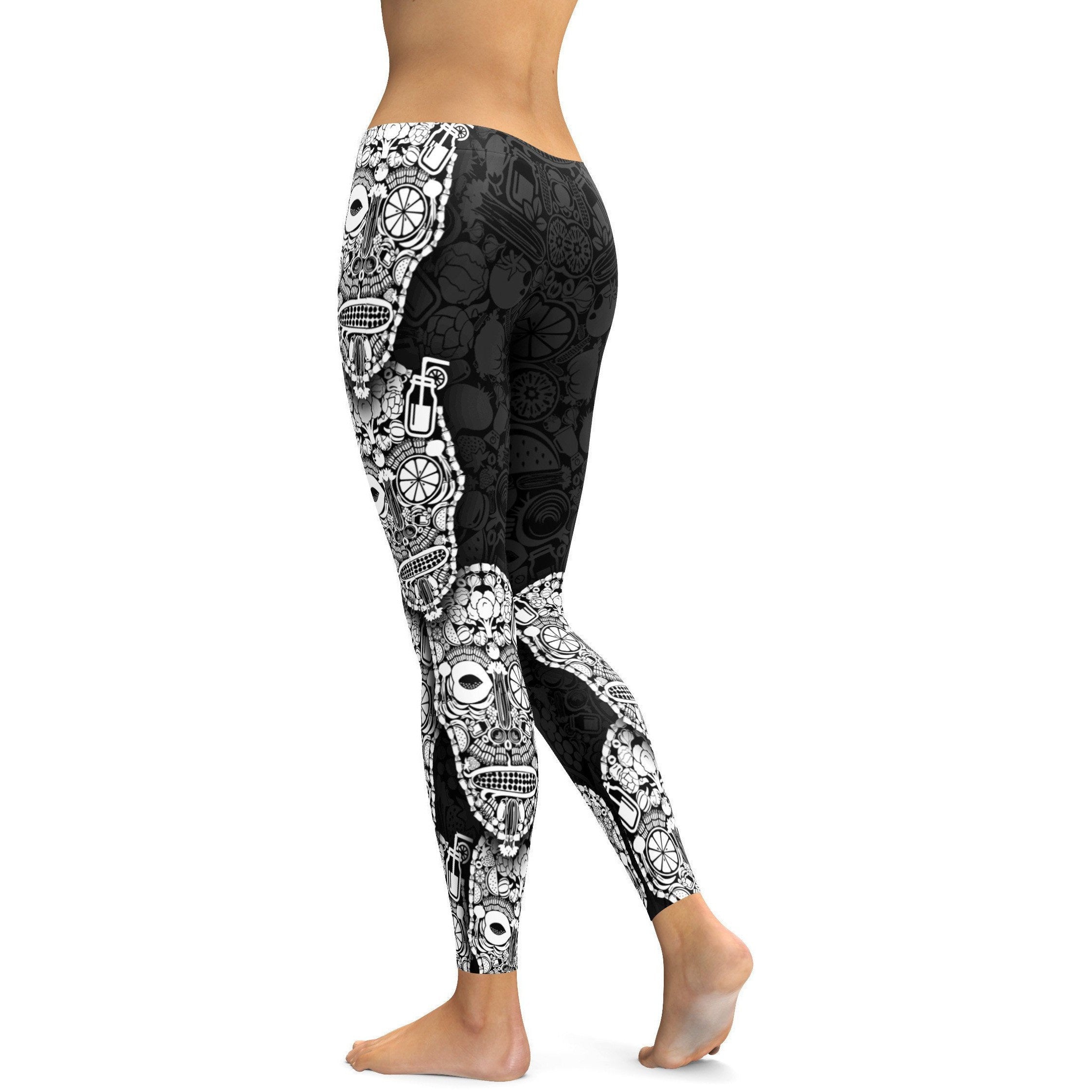 Vegan Skull Leggings - GearBunch Leggings / Yoga Pants