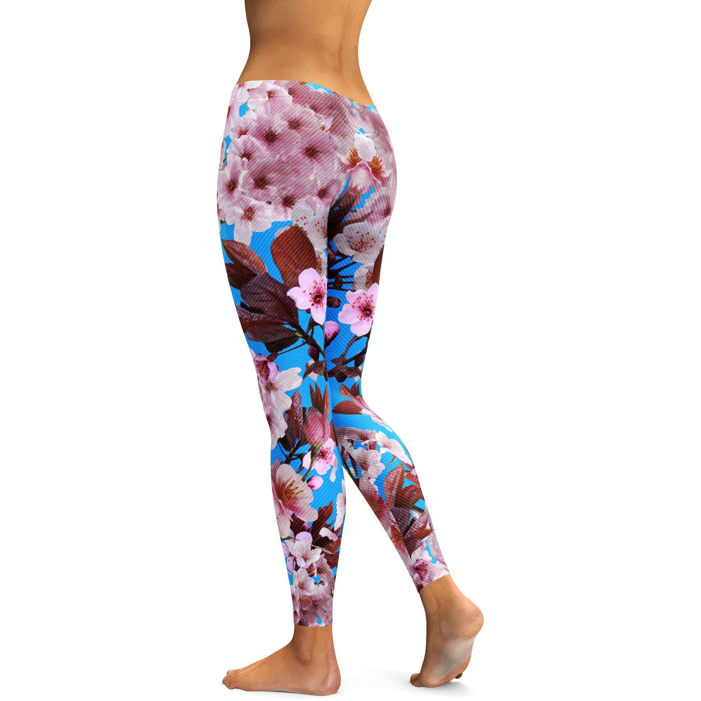 Cherry Blossom Leggings - GearBunch Leggings / Yoga Pants