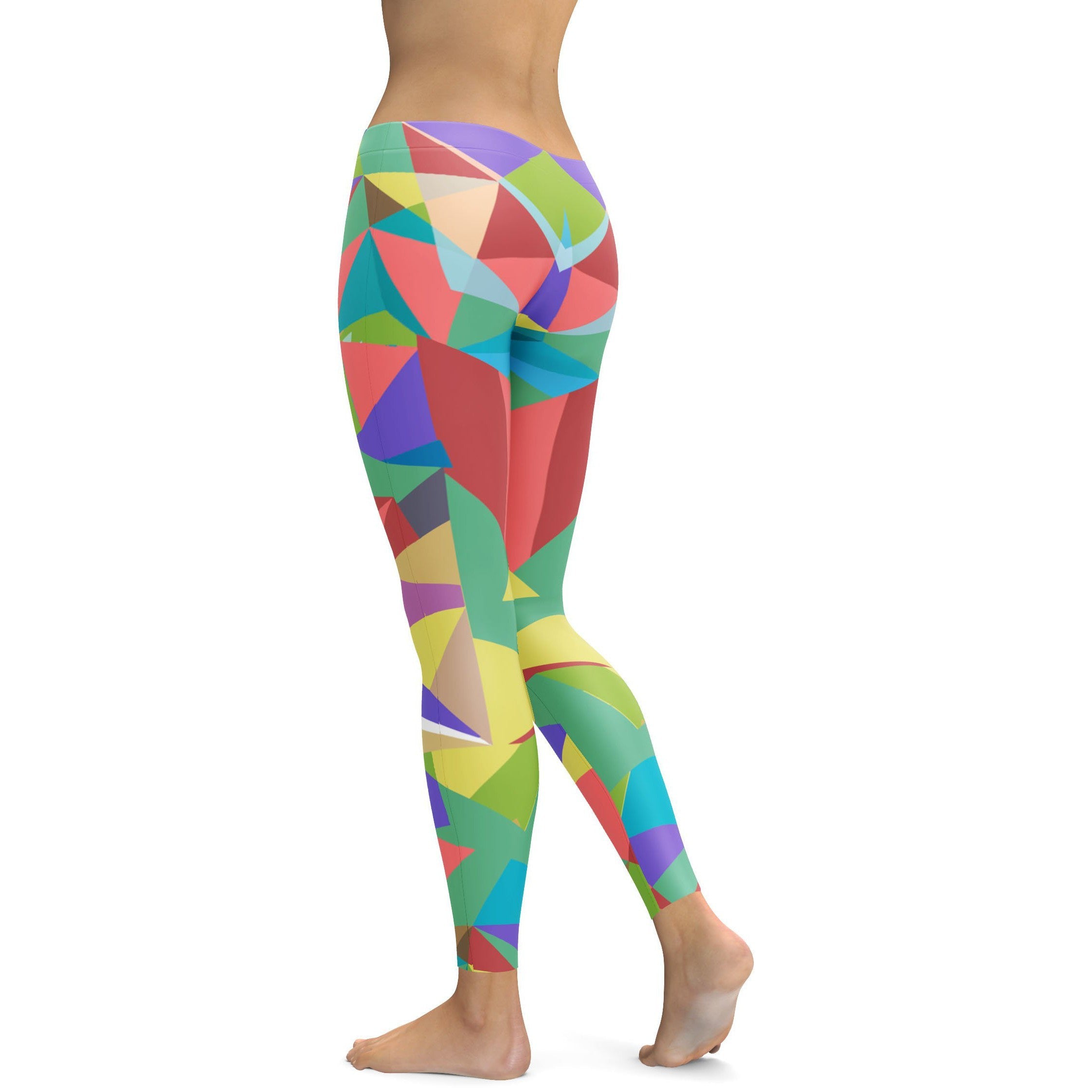 Colored Mosaic Leggings - GearBunch Leggings / Yoga Pants