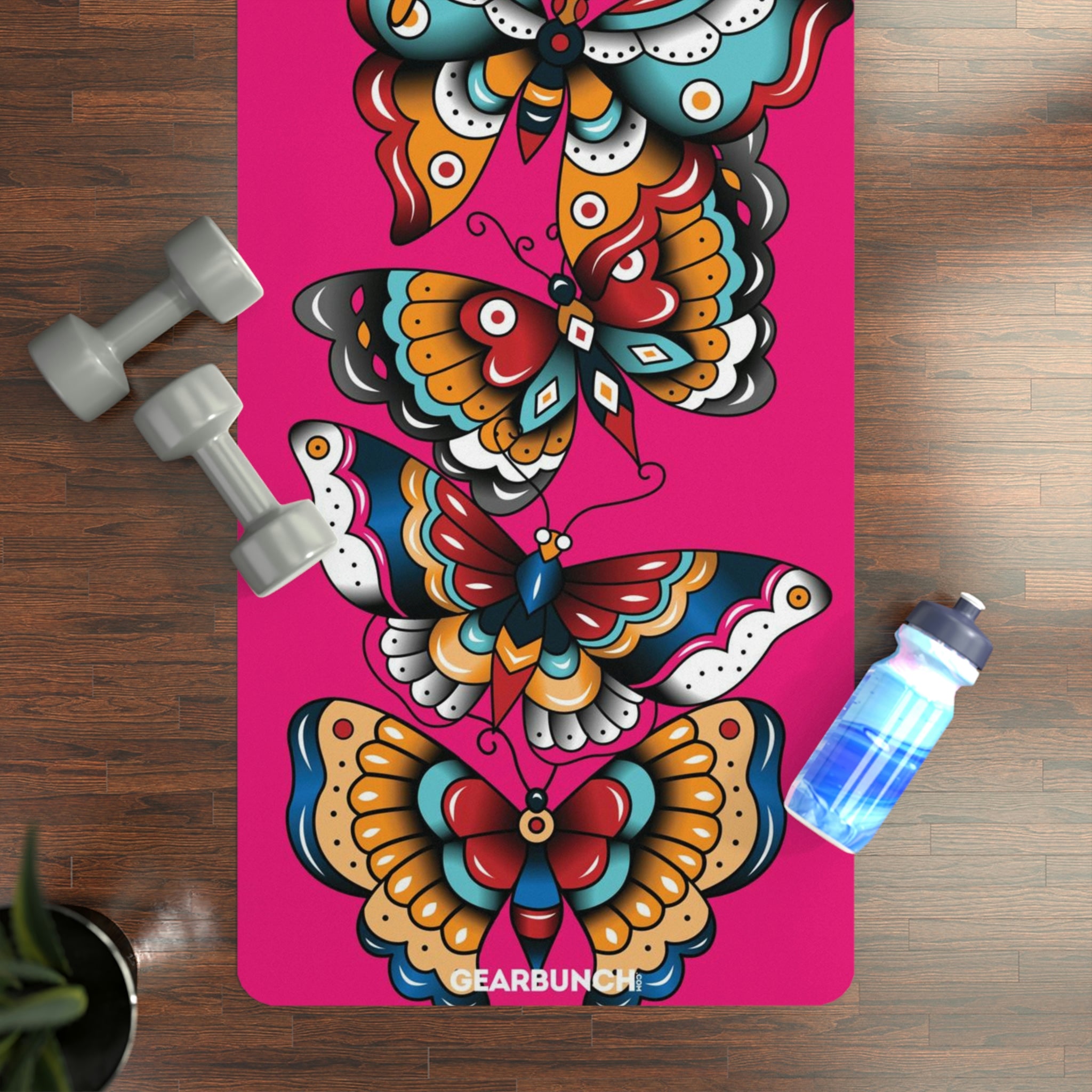 GearBunch Day of the Dead - Butterflies Yoga Mat