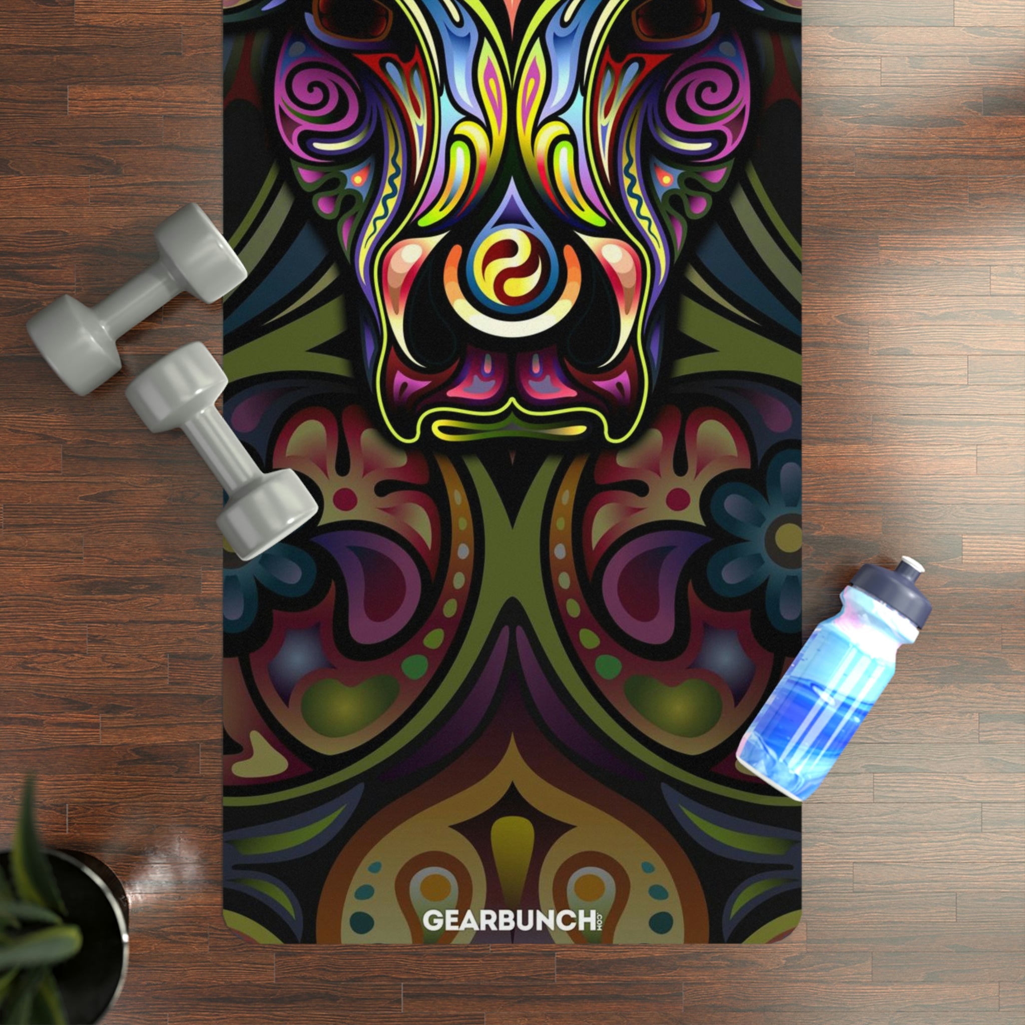 GearBunch Colorful Ornamental Bull Yoga Mat