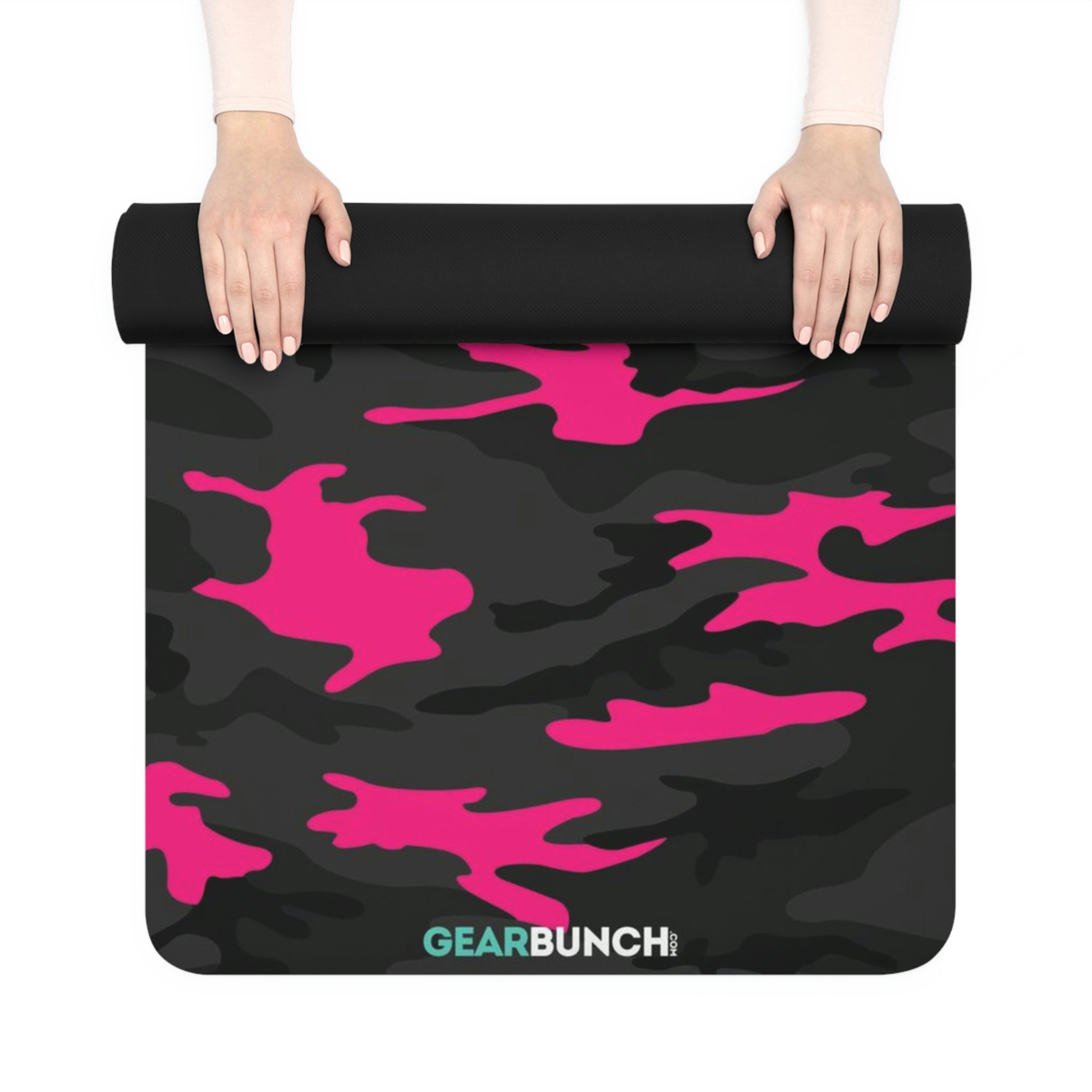 GearBunch Dark Pink Camo Yoga Mat