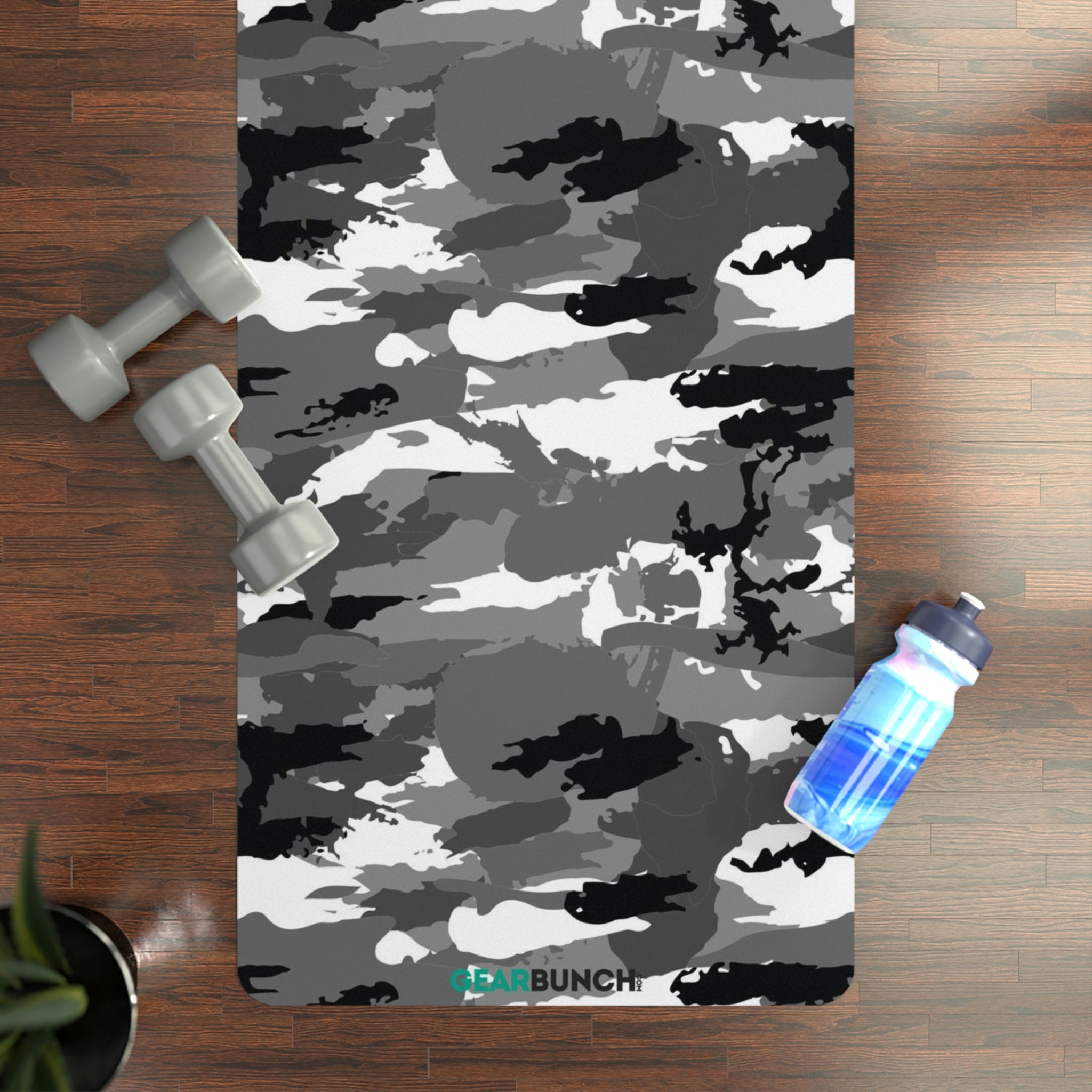 GearBunch Black & White Camo Yoga Mat