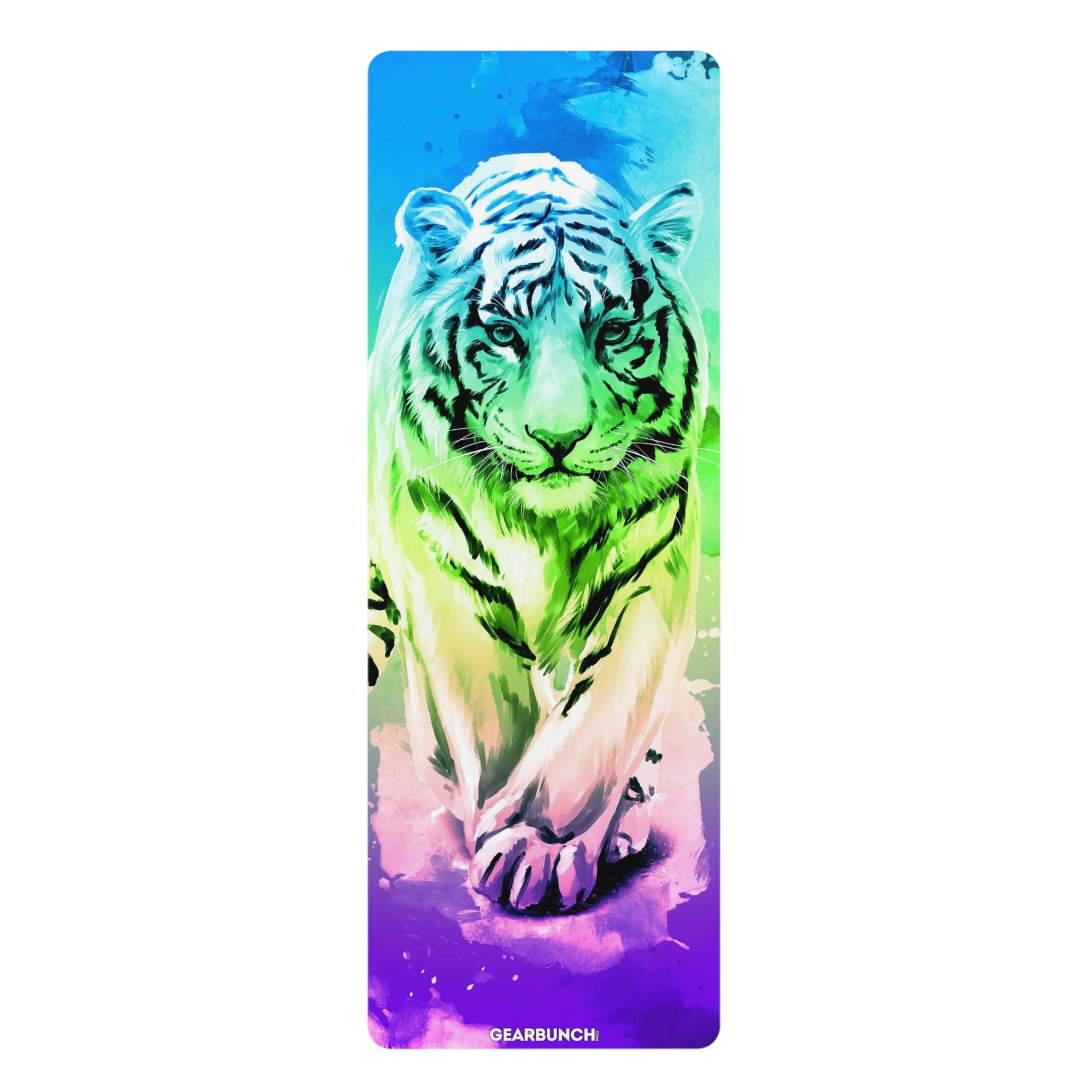 GearBunch Watercolor Snow Tiger Yoga Mat