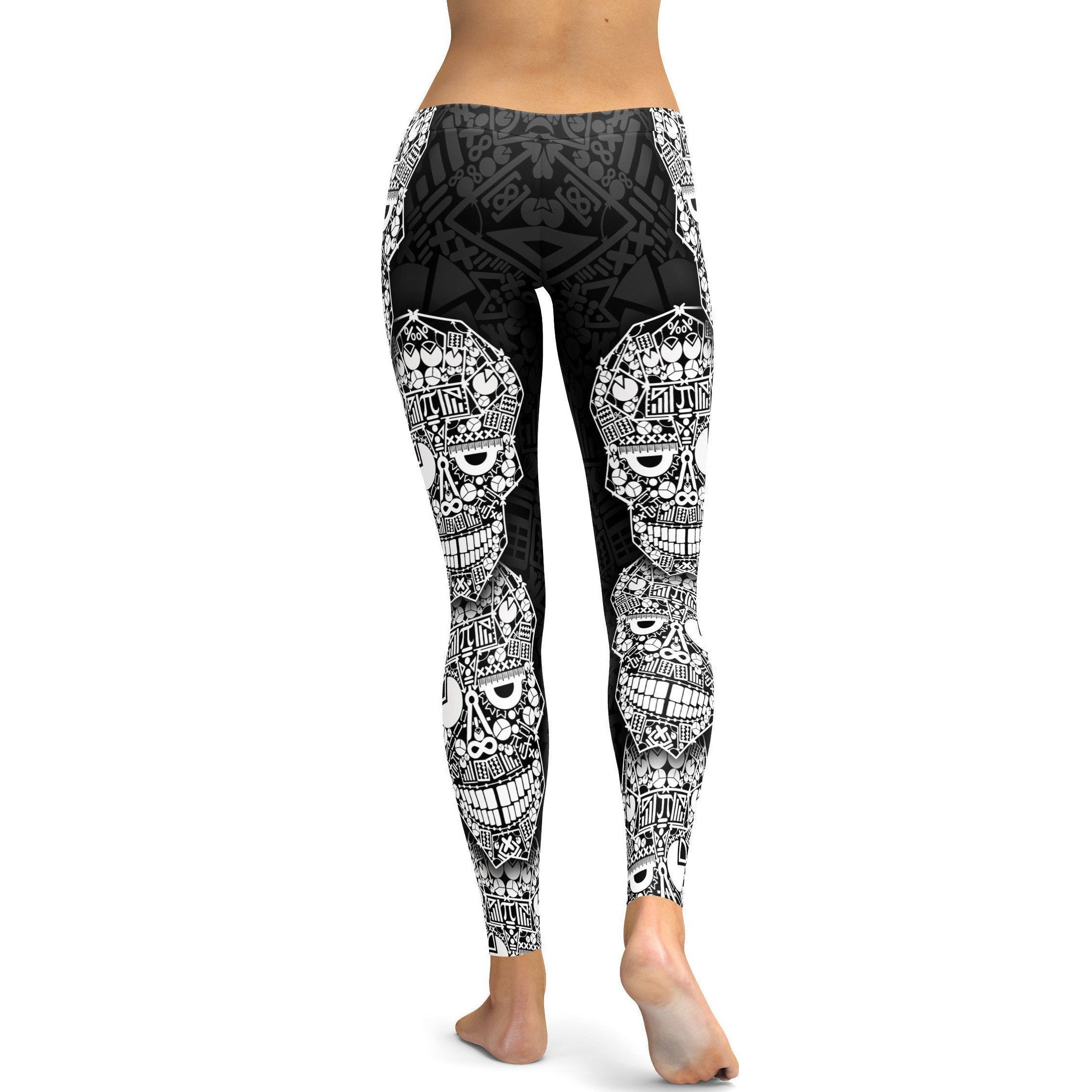 Math Skull Leggings - GearBunch Leggings / Yoga Pants