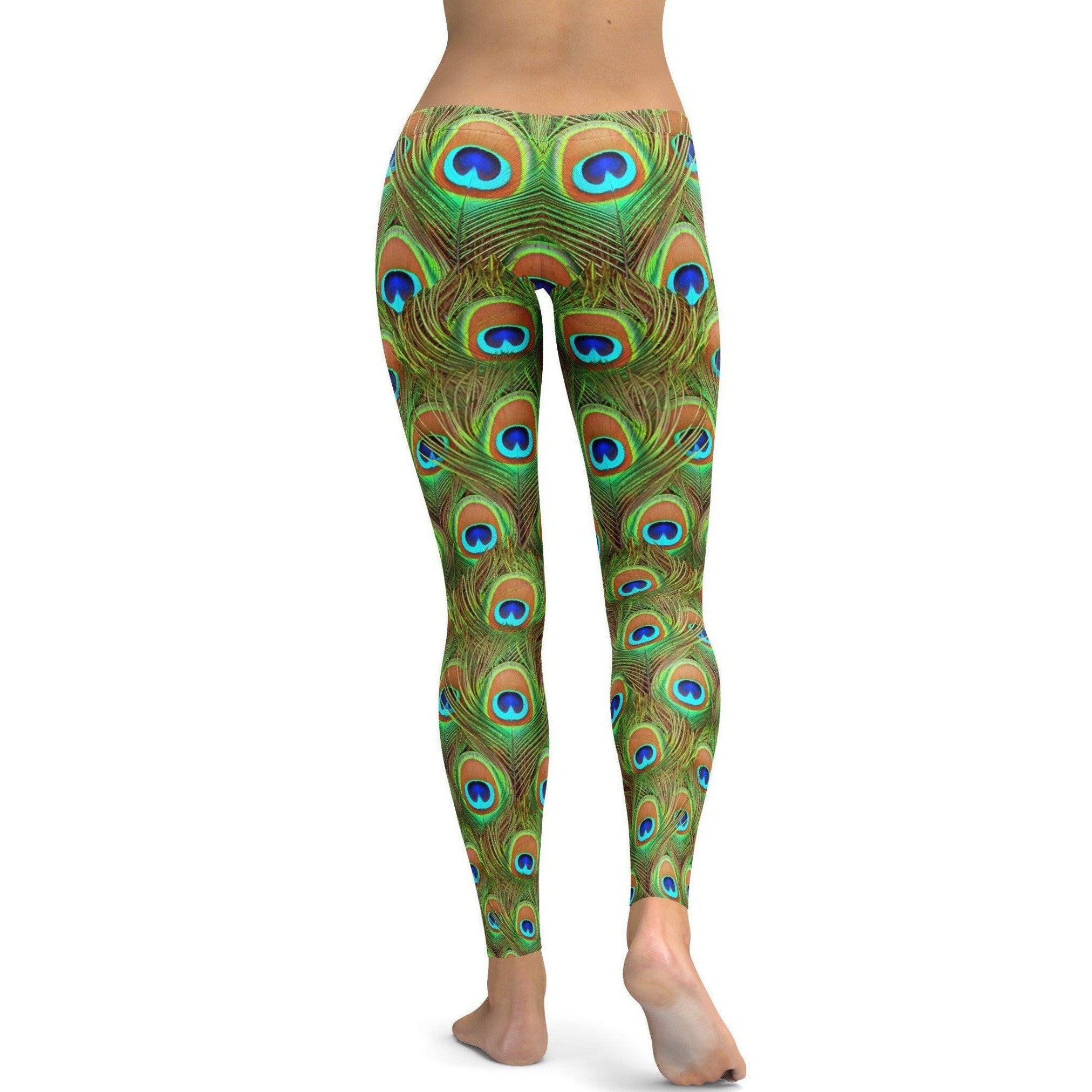 GearBunch - Peacock Feathered Leggings 