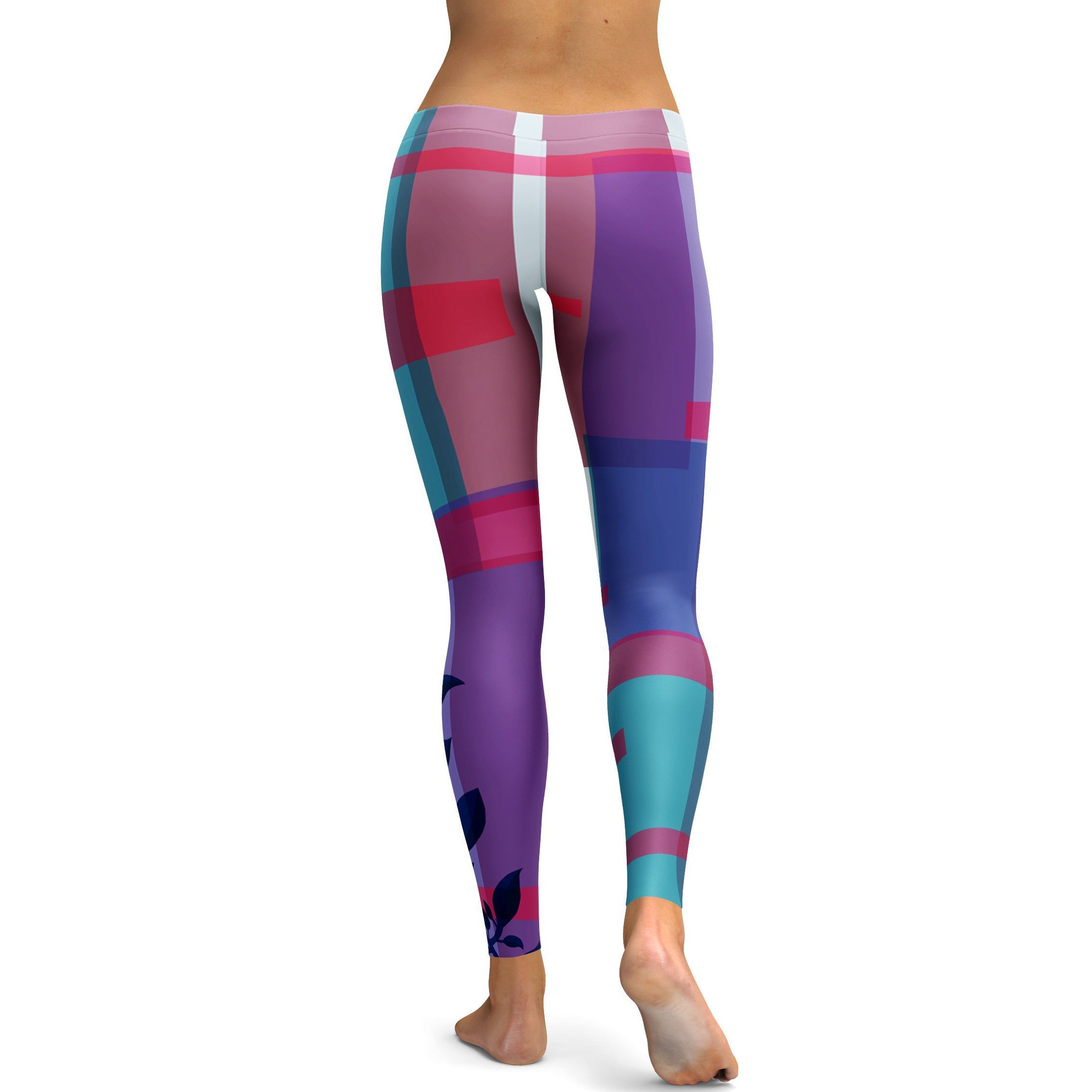 Pastel Color Block Leggings - GearBunch Leggings / Yoga Pants