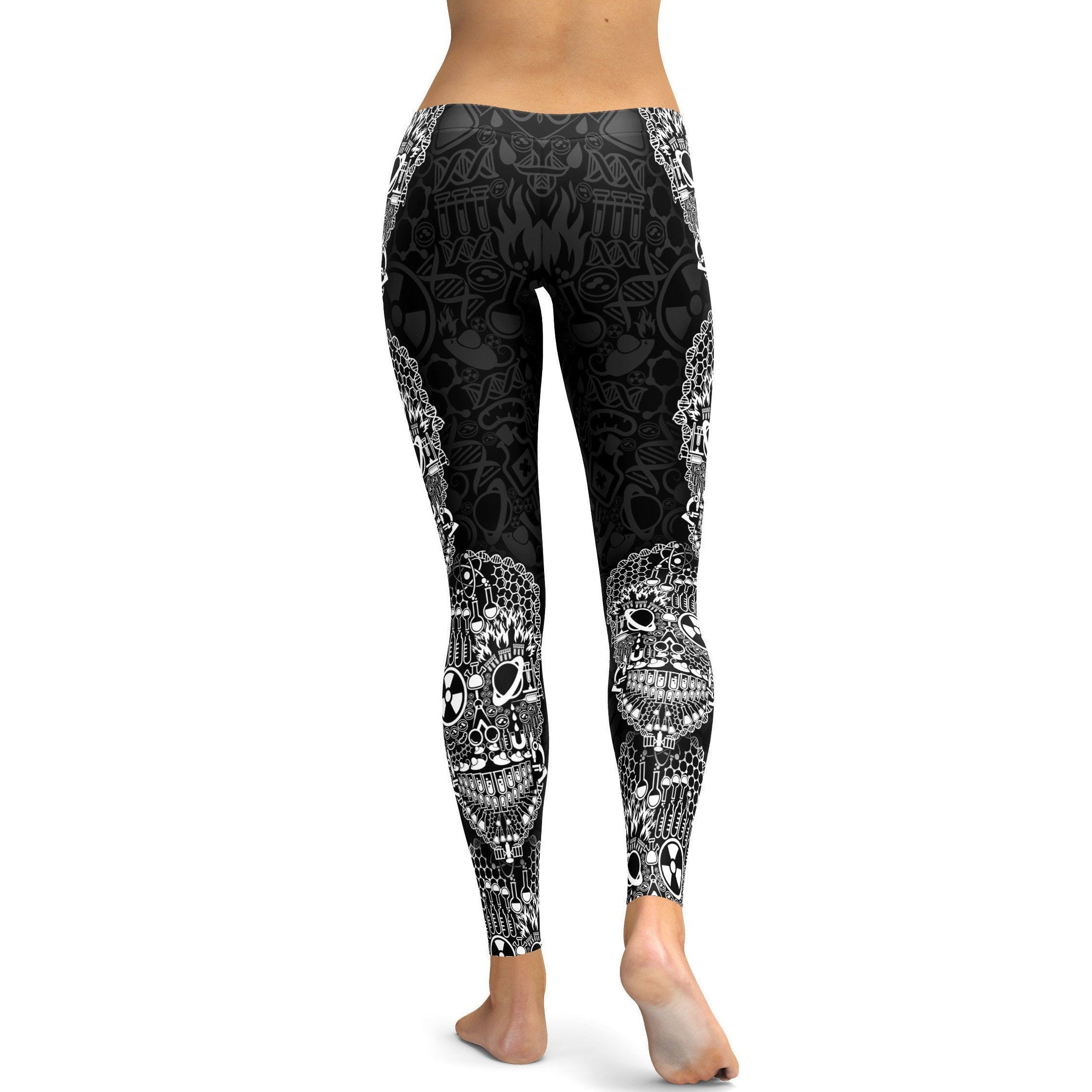 Science Skull Leggings - GearBunch Leggings / Yoga Pants