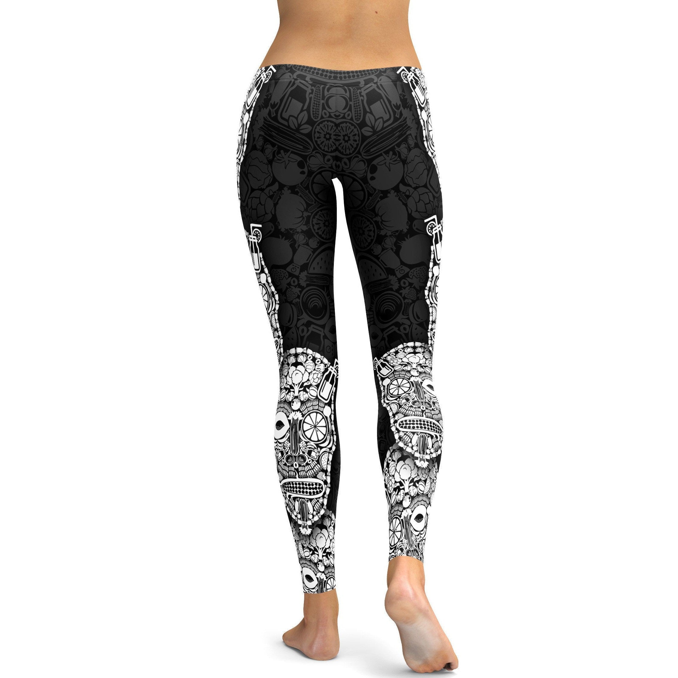 Vegan Skull Leggings - GearBunch Leggings / Yoga Pants