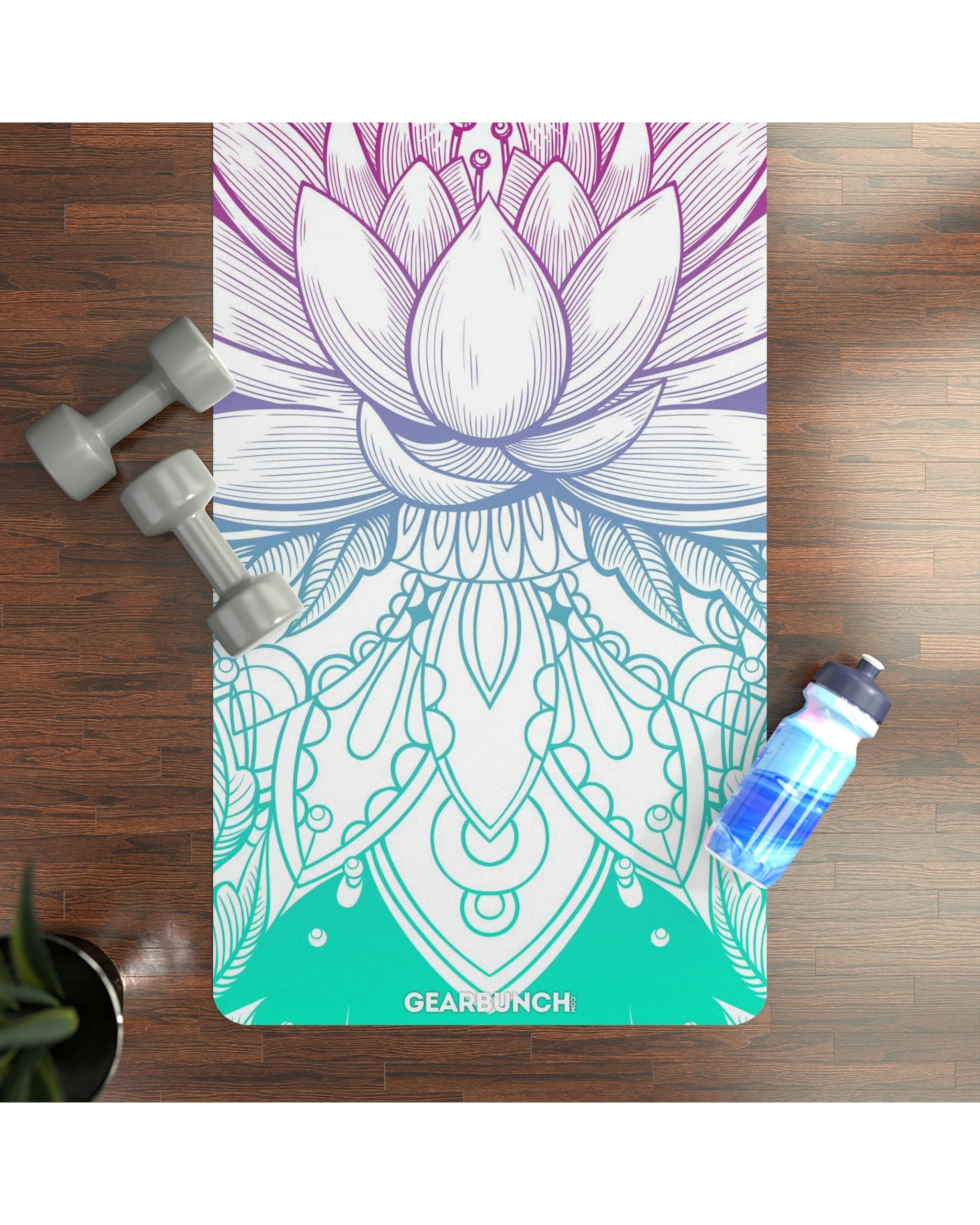 GearBunch Bright Lotus Yoga Mat