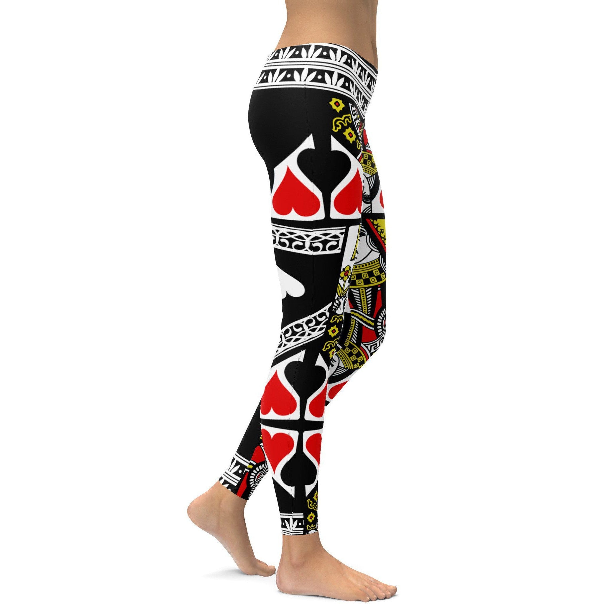 Queen of Hearts Leggings - GearBunch Leggings / Yoga Pants