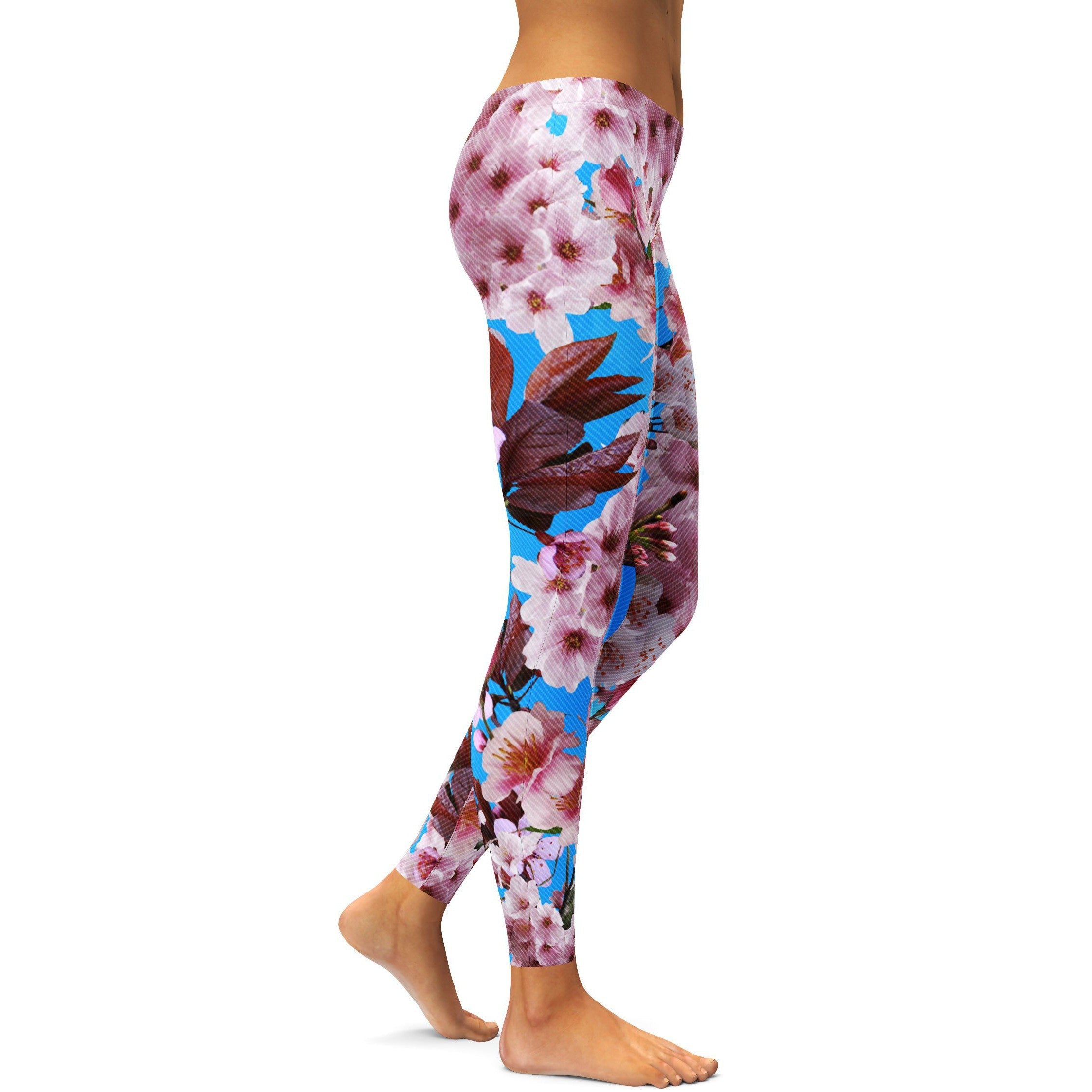 Cherry Blossom Leggings - GearBunch Leggings / Yoga Pants