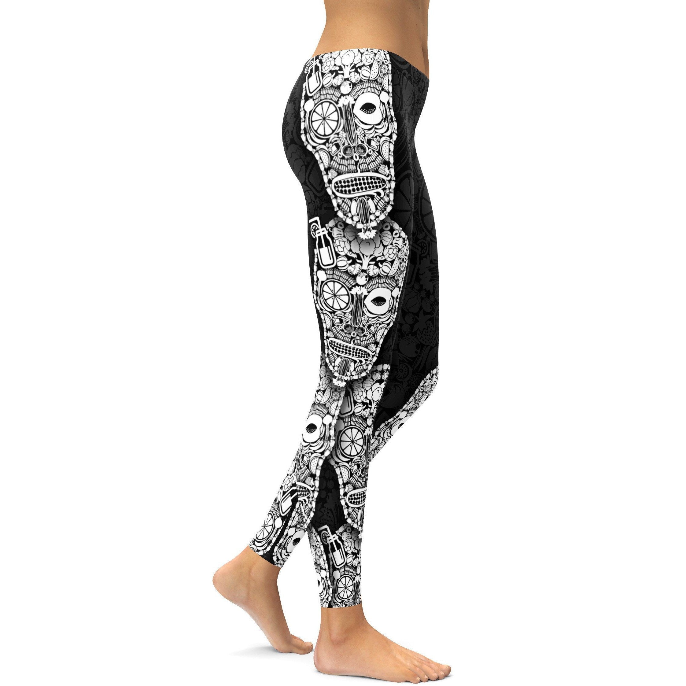 Vegan Skull Leggings - GearBunch Leggings / Yoga Pants