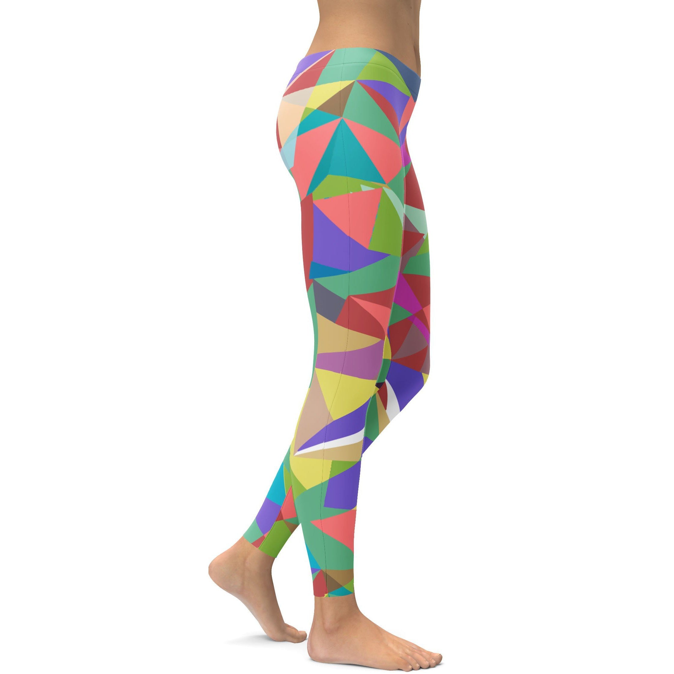 Colored Mosaic Leggings - GearBunch Leggings / Yoga Pants