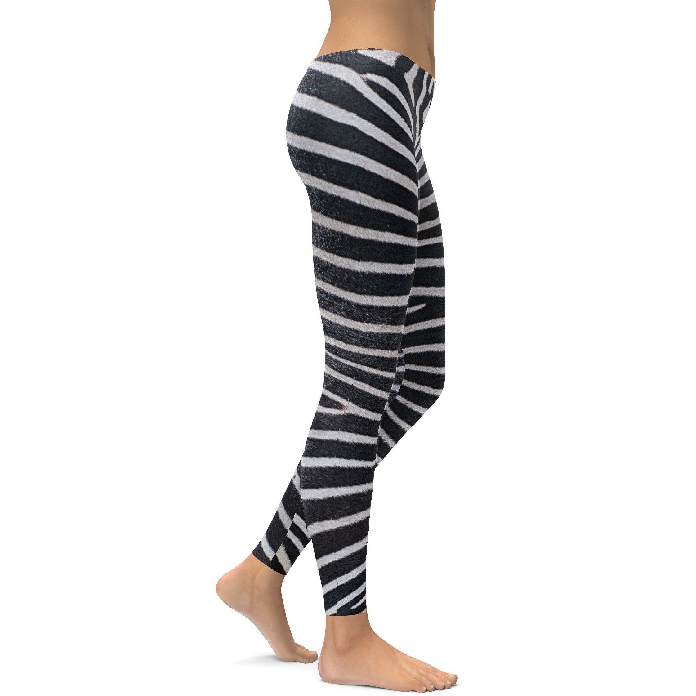 Zebra Skin Leggings - GearBunch Leggings / Yoga Pants